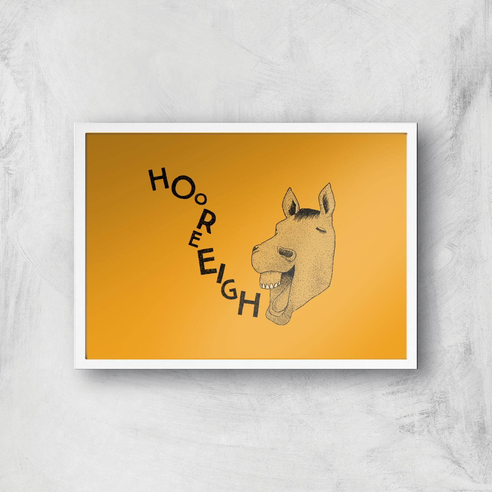 Hooray Horse Giclee Art Print - A2 - White Frame