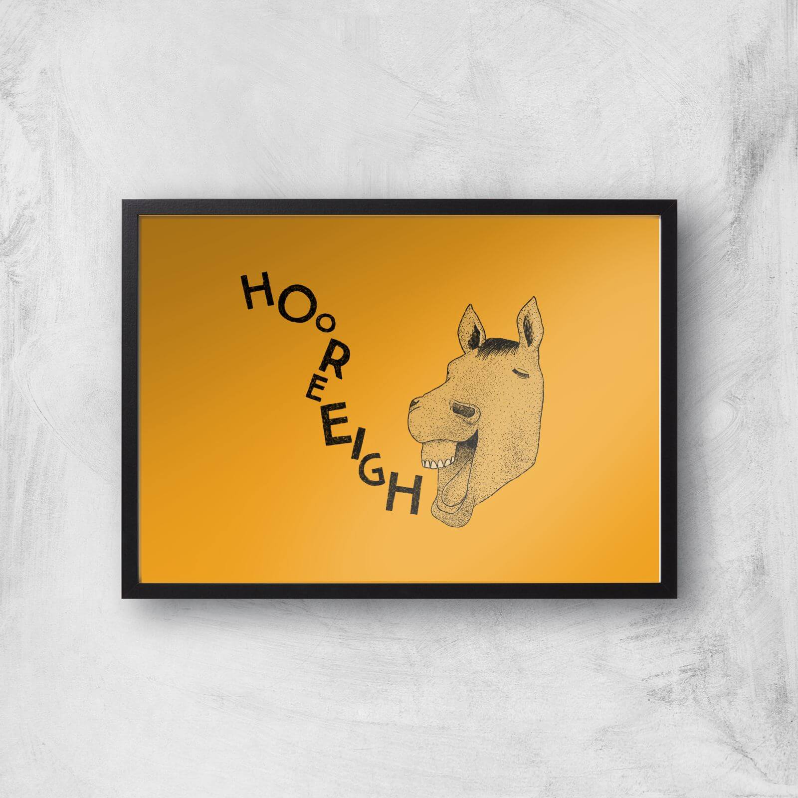 Hooray Horse Giclee Art Print - A2 - Black Frame