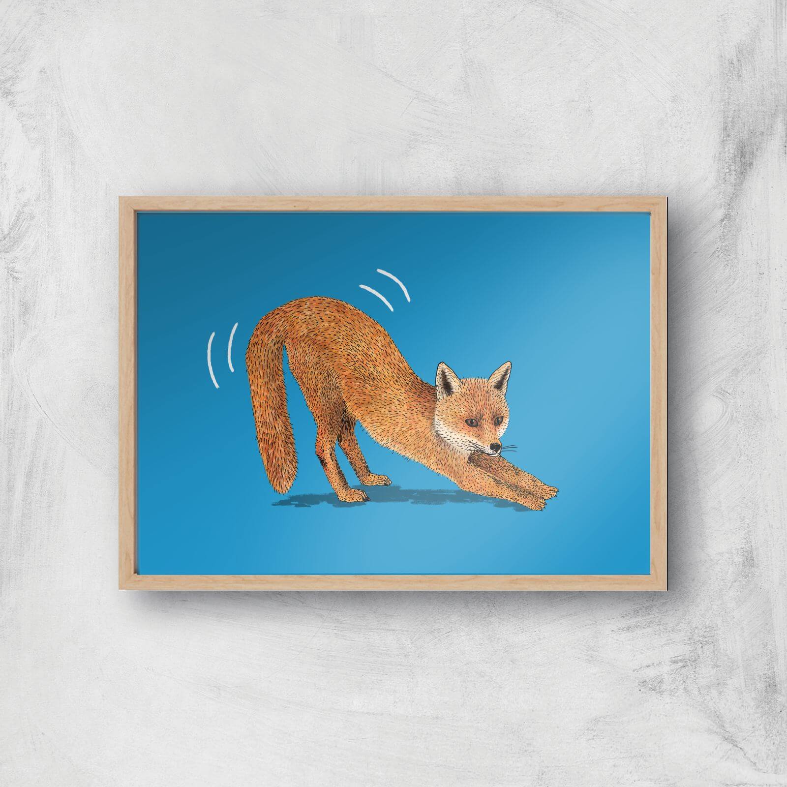 Foxy Fox Giclee Art Print - A4 - Wooden Frame