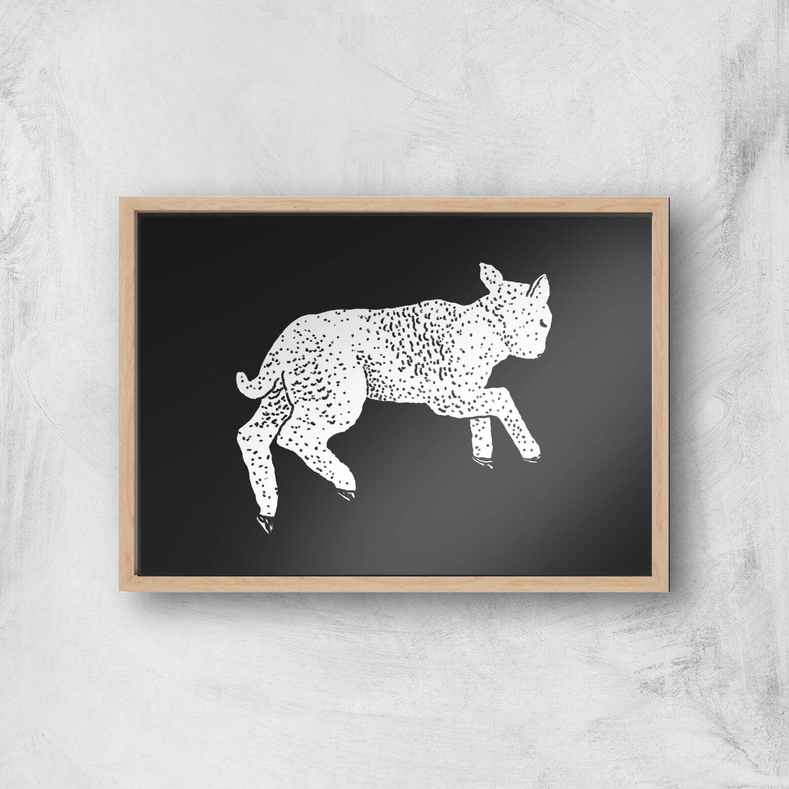 Little Lamb Giclee Art Print - A3 - Wooden Frame