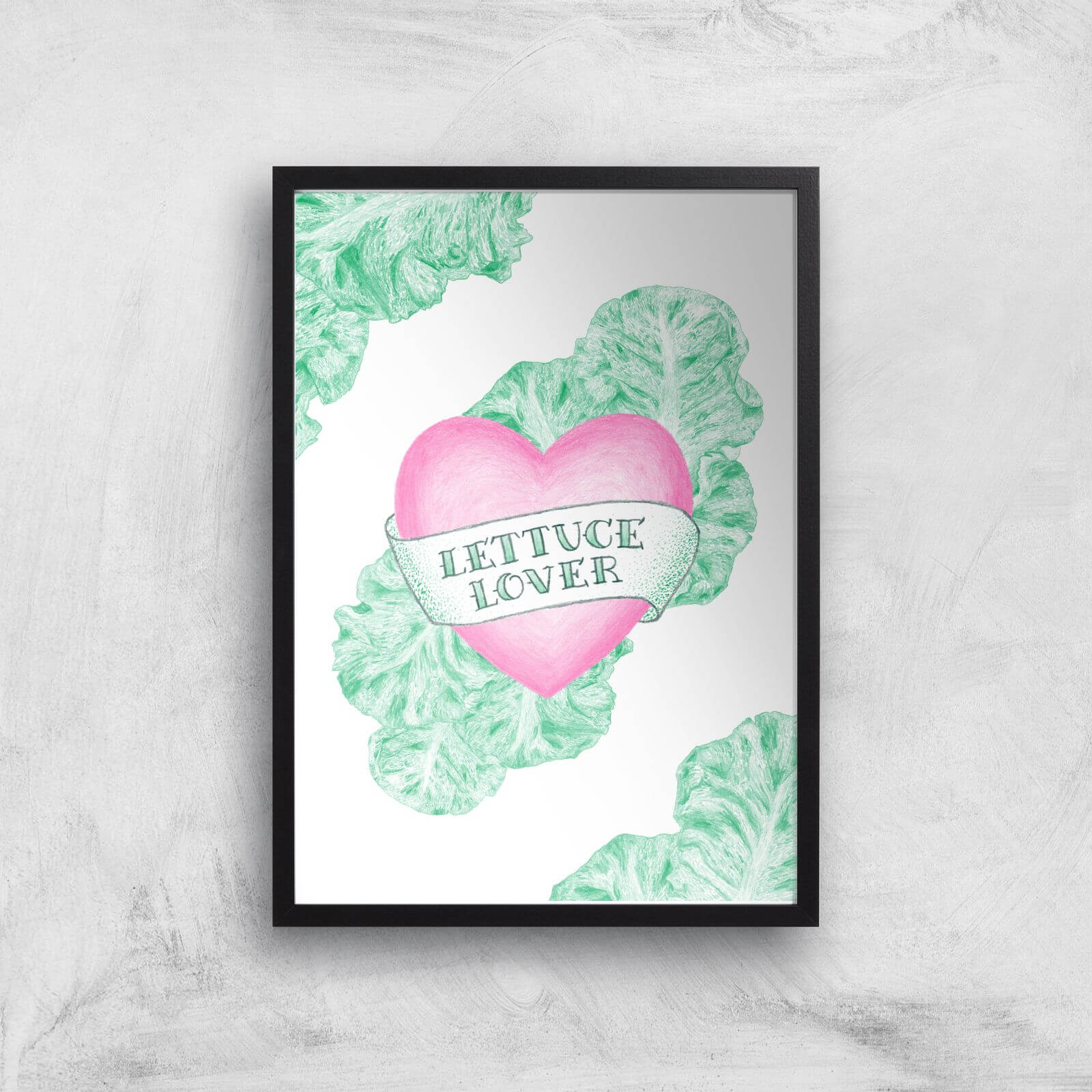 Lettuce Lover Giclee Art Print - A3 - Black Frame