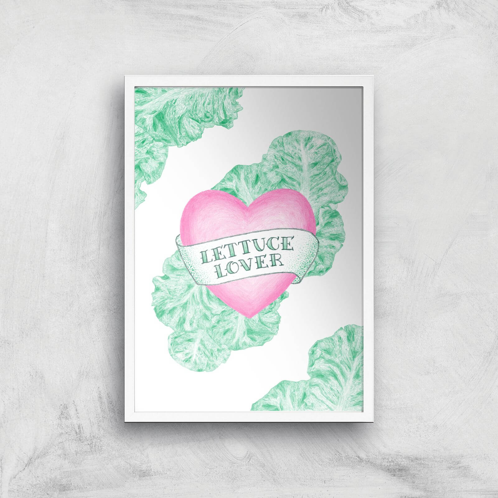 Lettuce Lover Giclee Art Print - A2 - White Frame