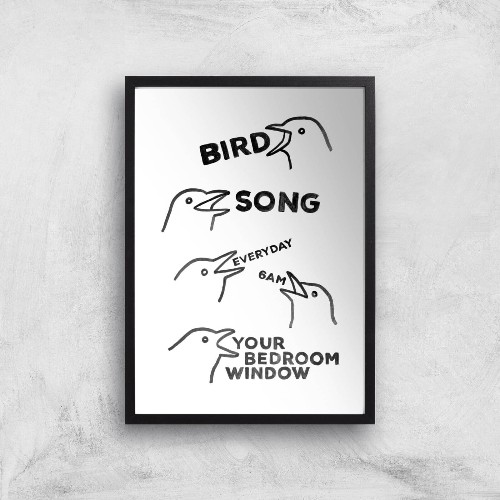 Bird Song Everyday Giclee Art Print - A3 - Black Frame