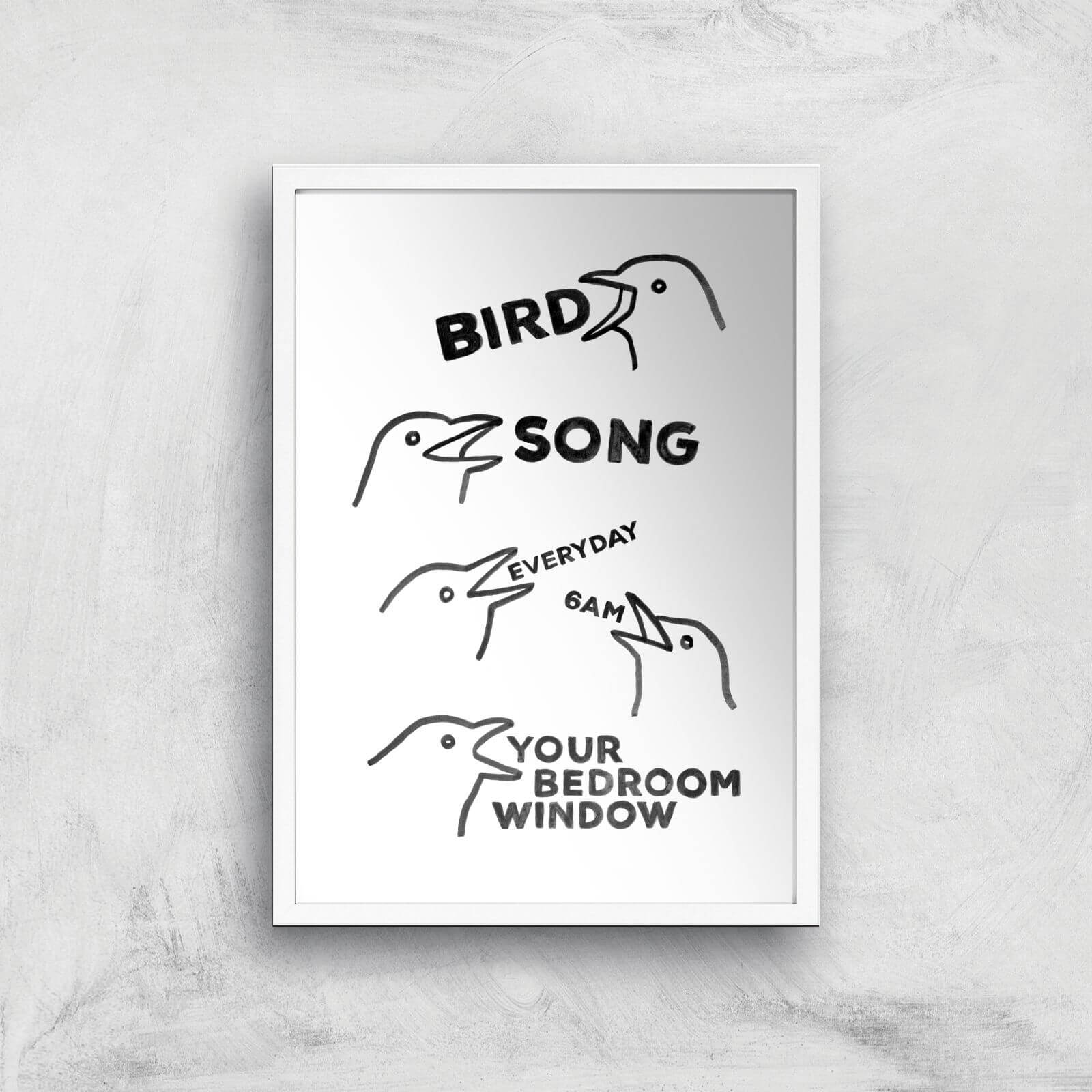 Bird Song Everyday Giclee Art Print - A2 - White Frame