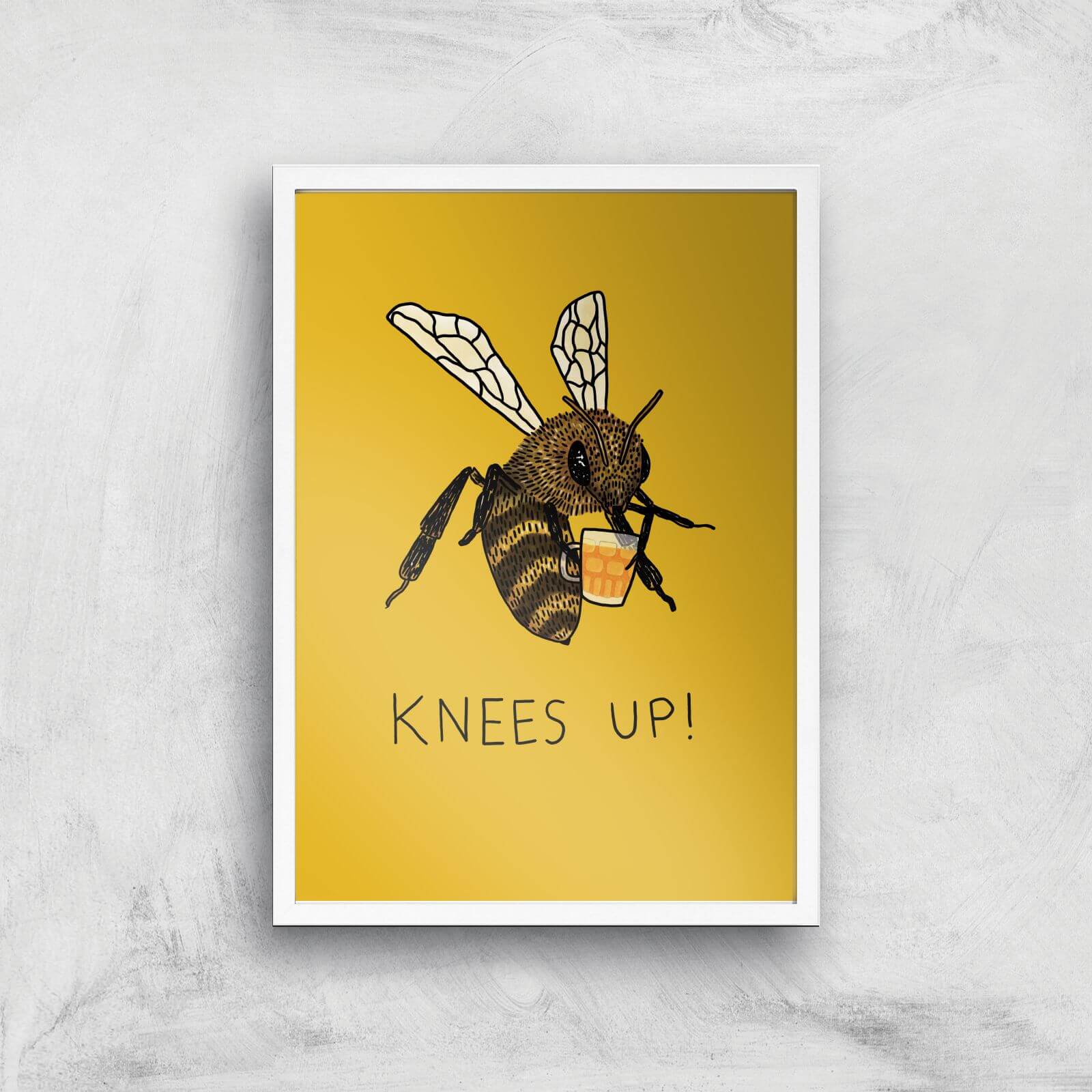 Bees Knees Up Giclee Art Print - A2 - White Frame