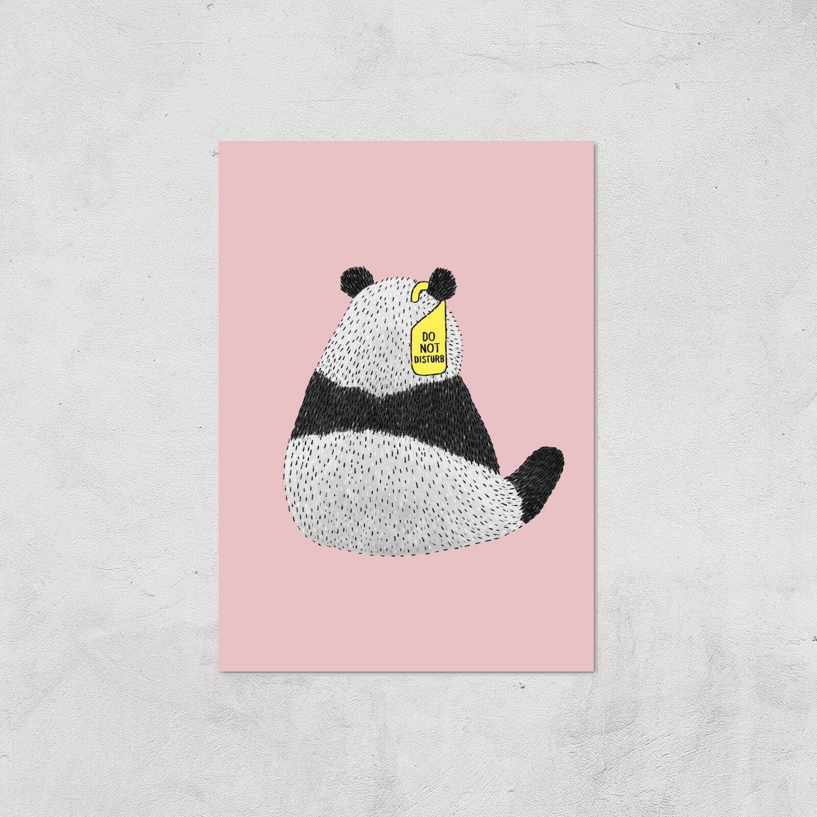 Do Not Disturb Panda Giclee Art Print - A4 - Print Only