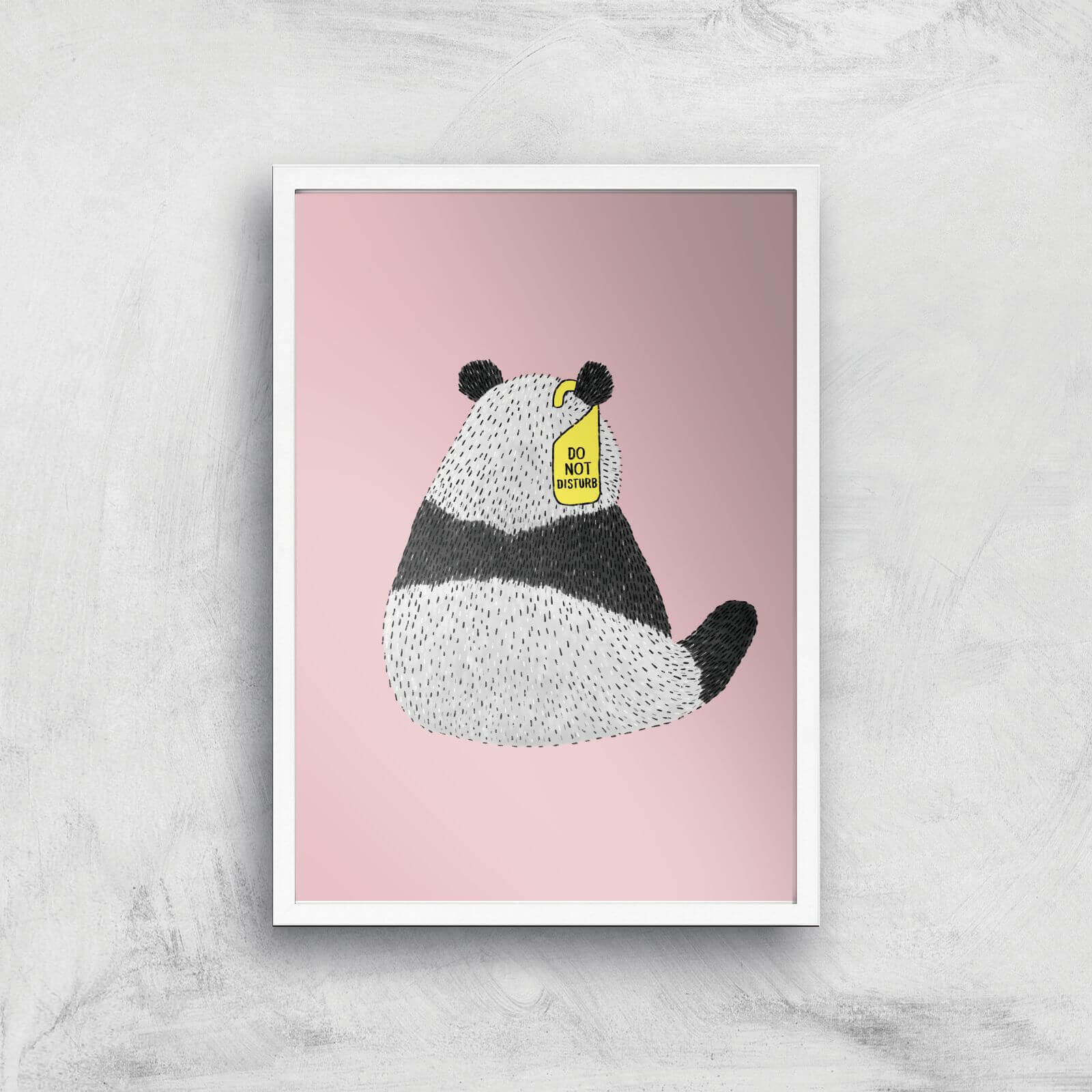 Do Not Disturb Panda Giclee Art Print - A3 - White Frame