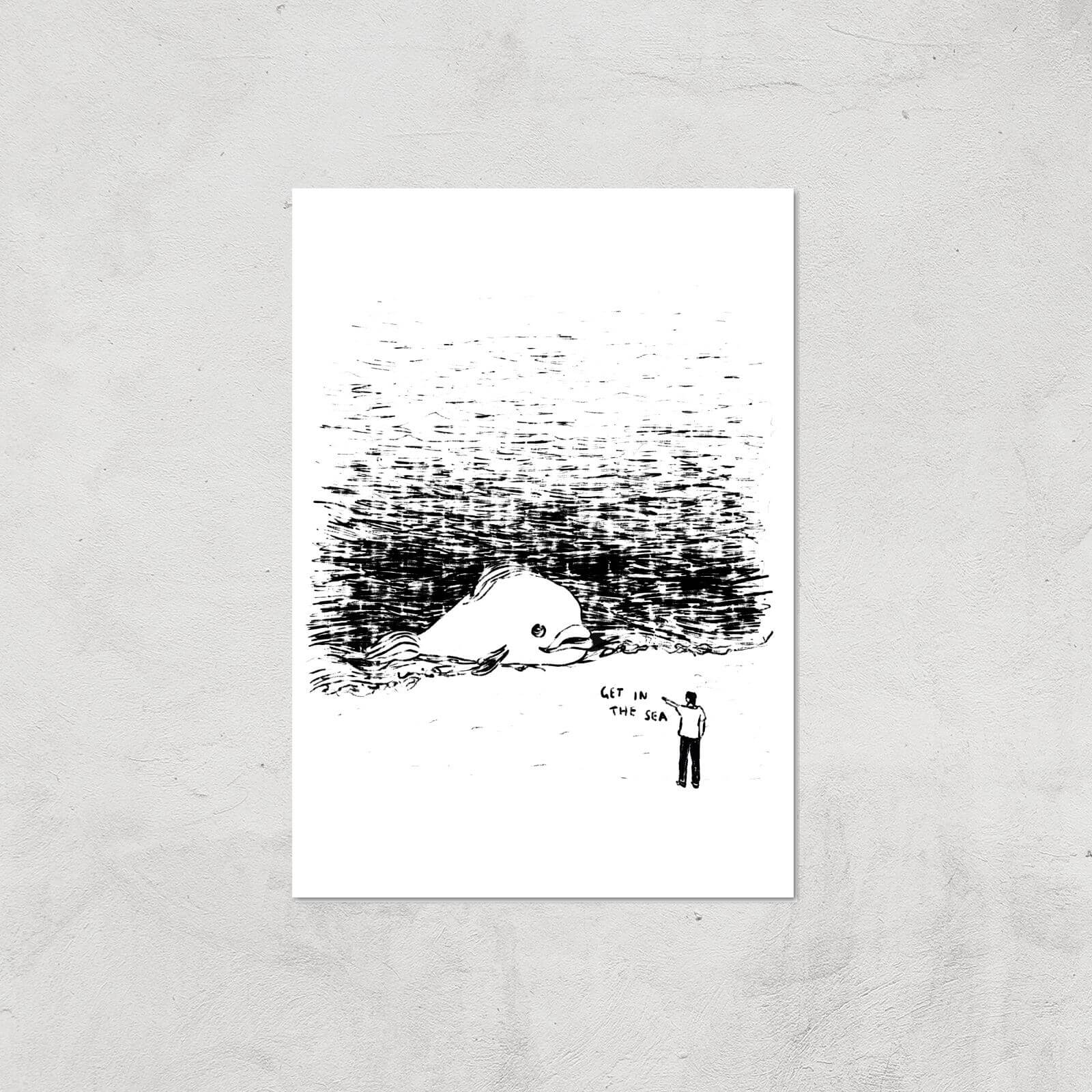 Get In The Sea Giclee Art Print - A3 - Print Only