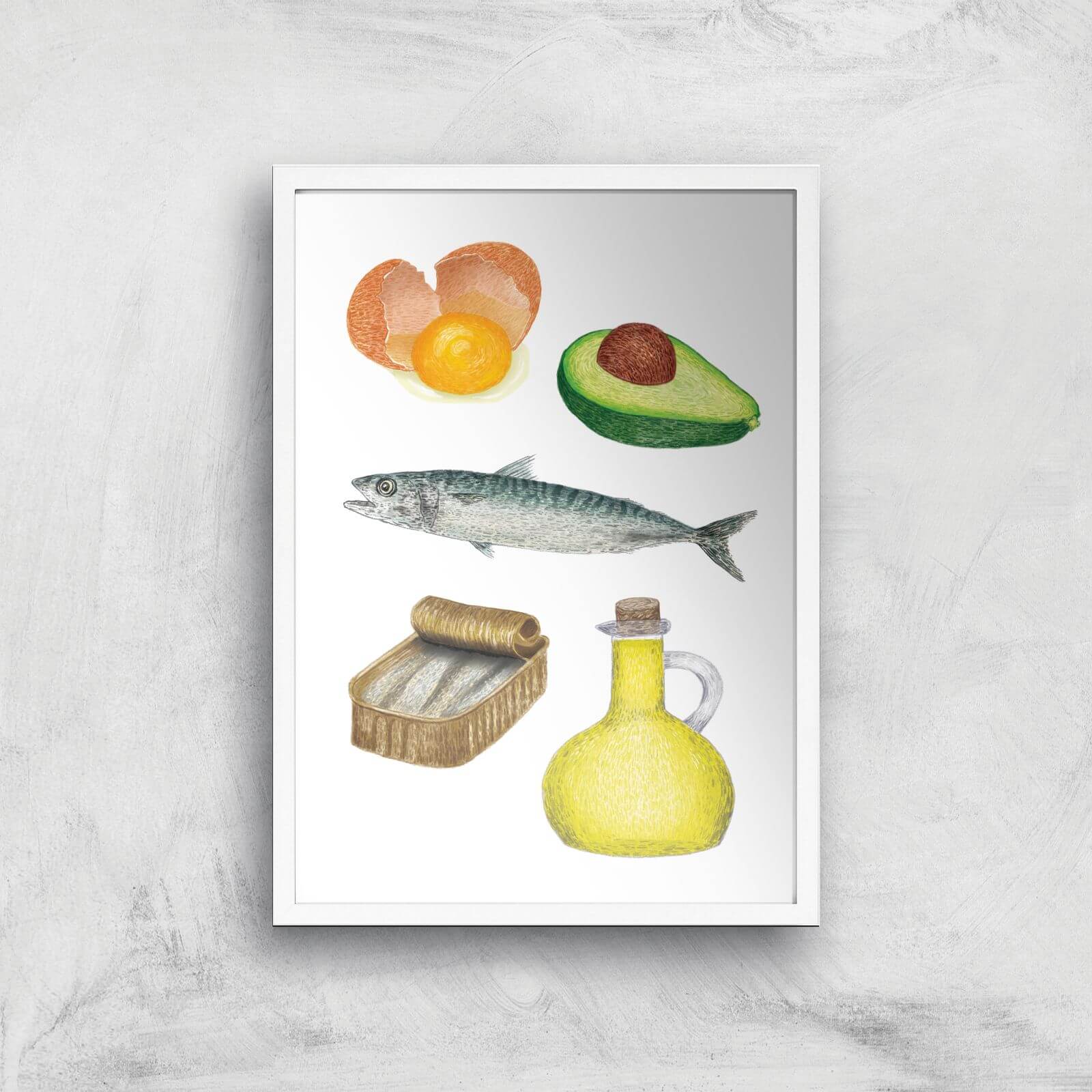 Good Fats Giclee Art Print - A2 - White Frame
