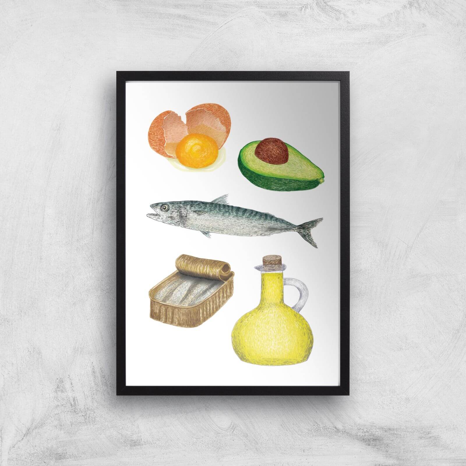 Good Fats Giclee Art Print - A2 - Black Frame