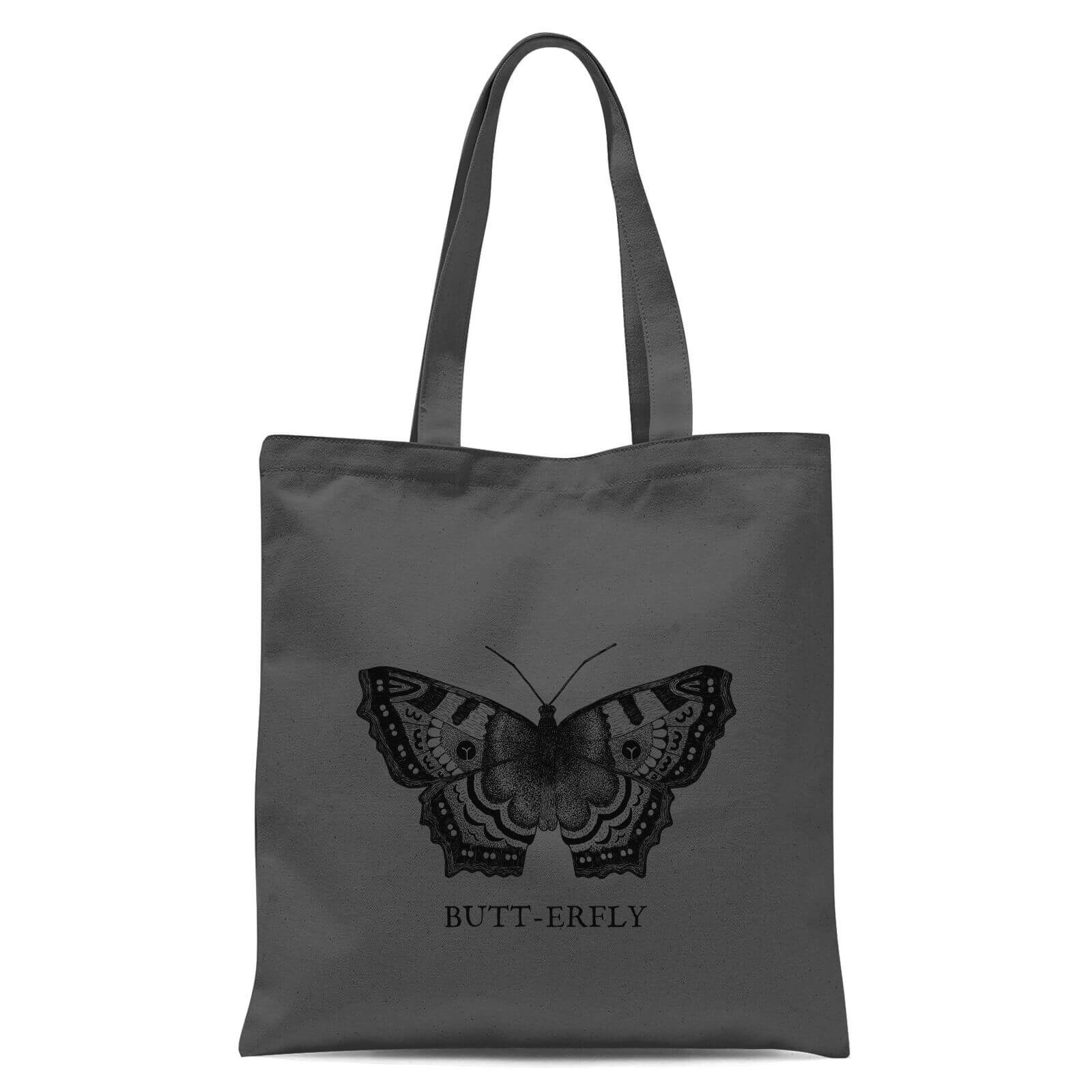 Butt-erfly Tote Bag - Grey