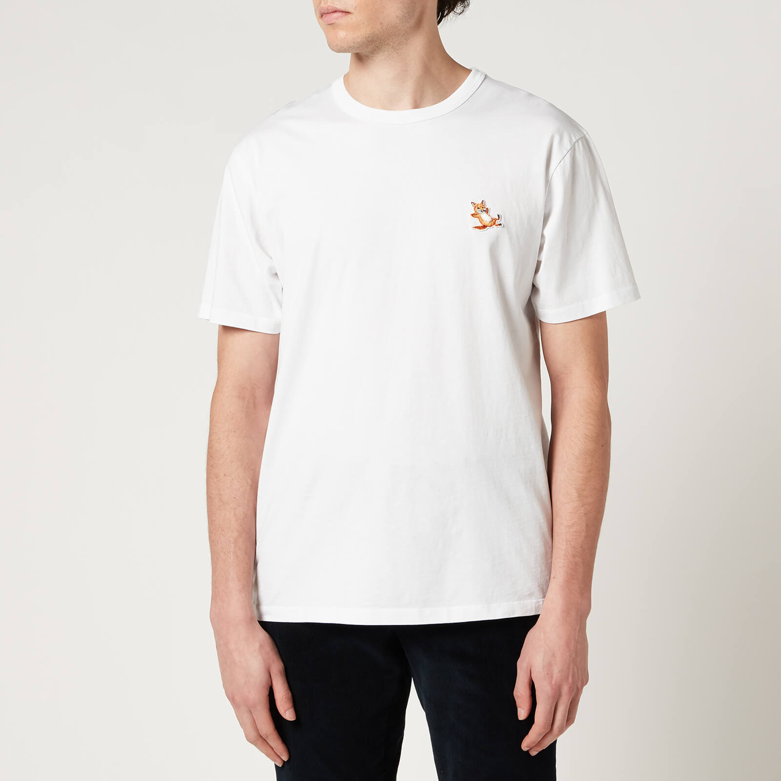 Maison Kitsuné Men's Chillax Fox Patch T-Shirt - White - S
