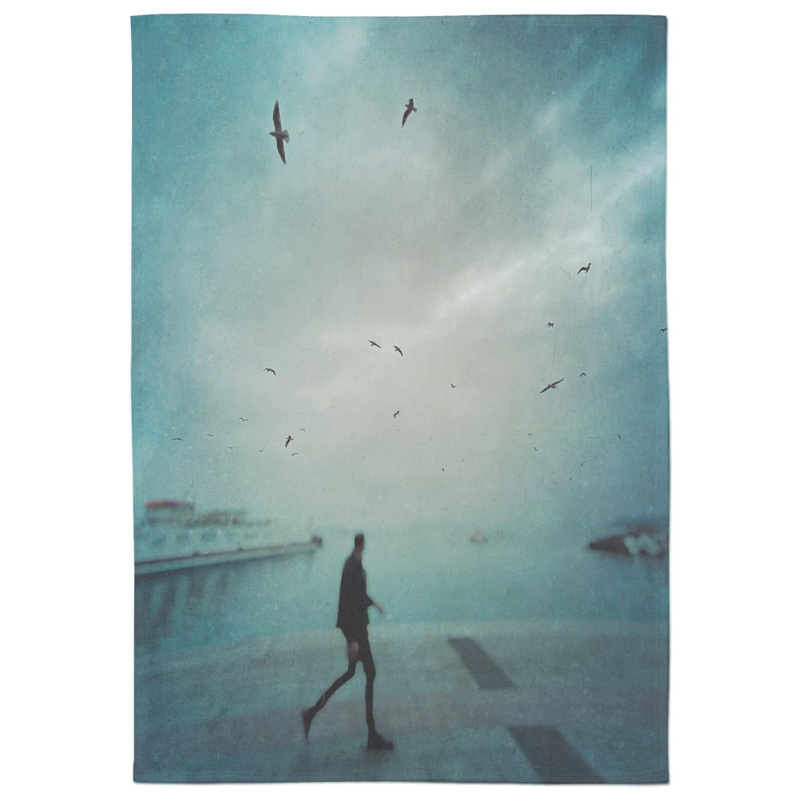 On The Edge Of Eternity Cotton Tea Towel - White