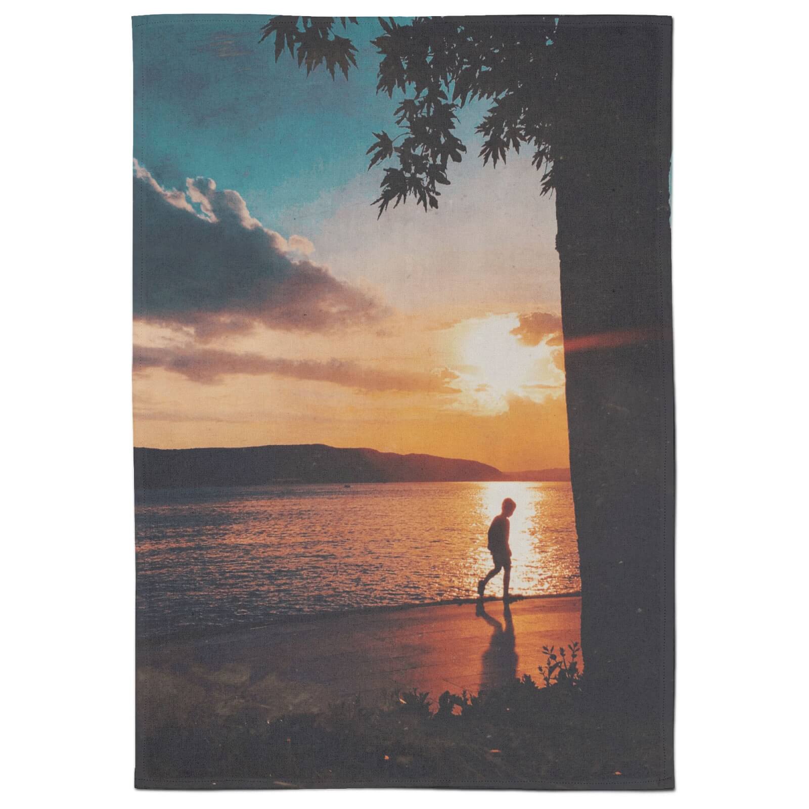 Child In The Sun Cotton Tea Towel - White