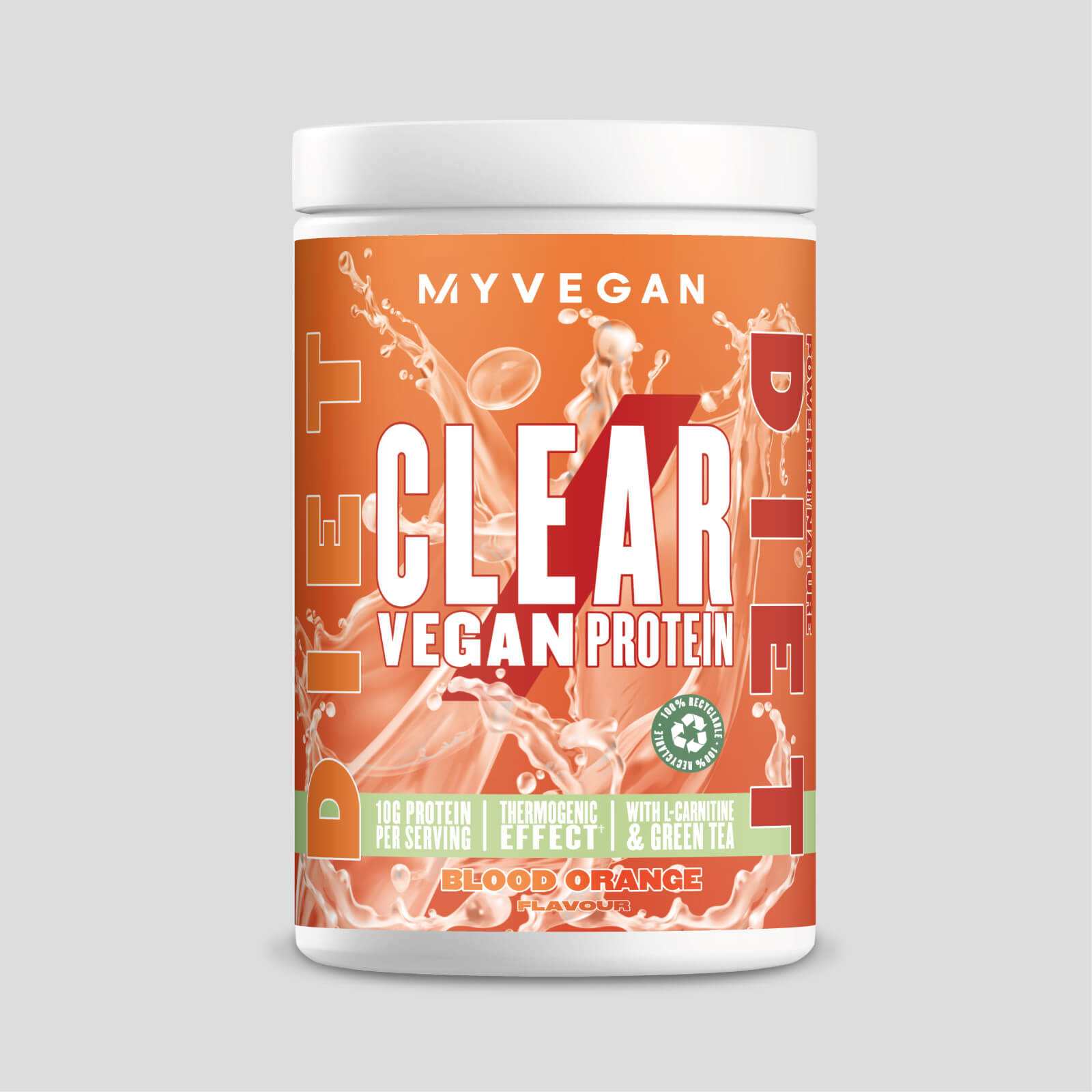 Myvegan Clear vegan protein diet - 20servings - blood orange