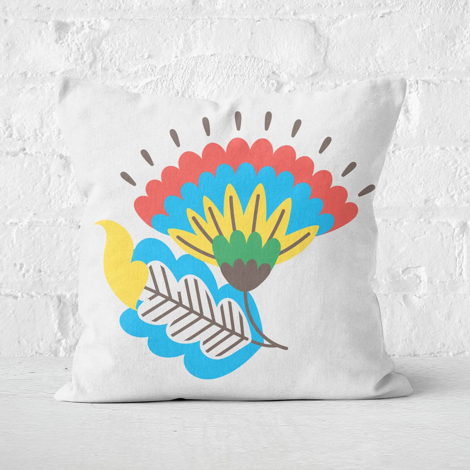 Sociable Flower Square Cushion - 40x40cm - Soft Touch
