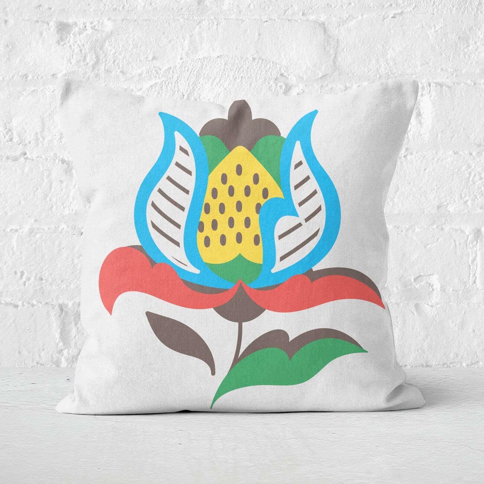 Homey Flower Square Cushion - 40x40cm - Soft Touch
