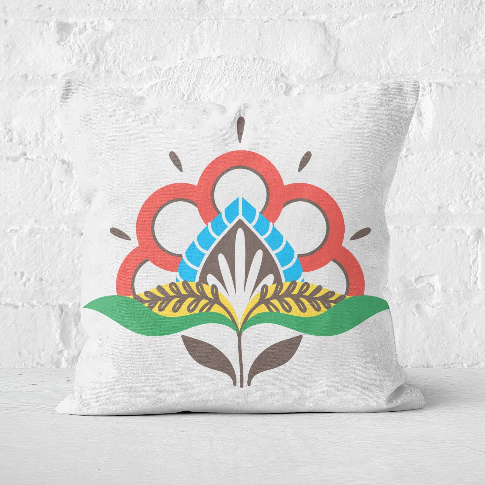 Modest Flower Square Cushion - 40x40cm - Soft Touch