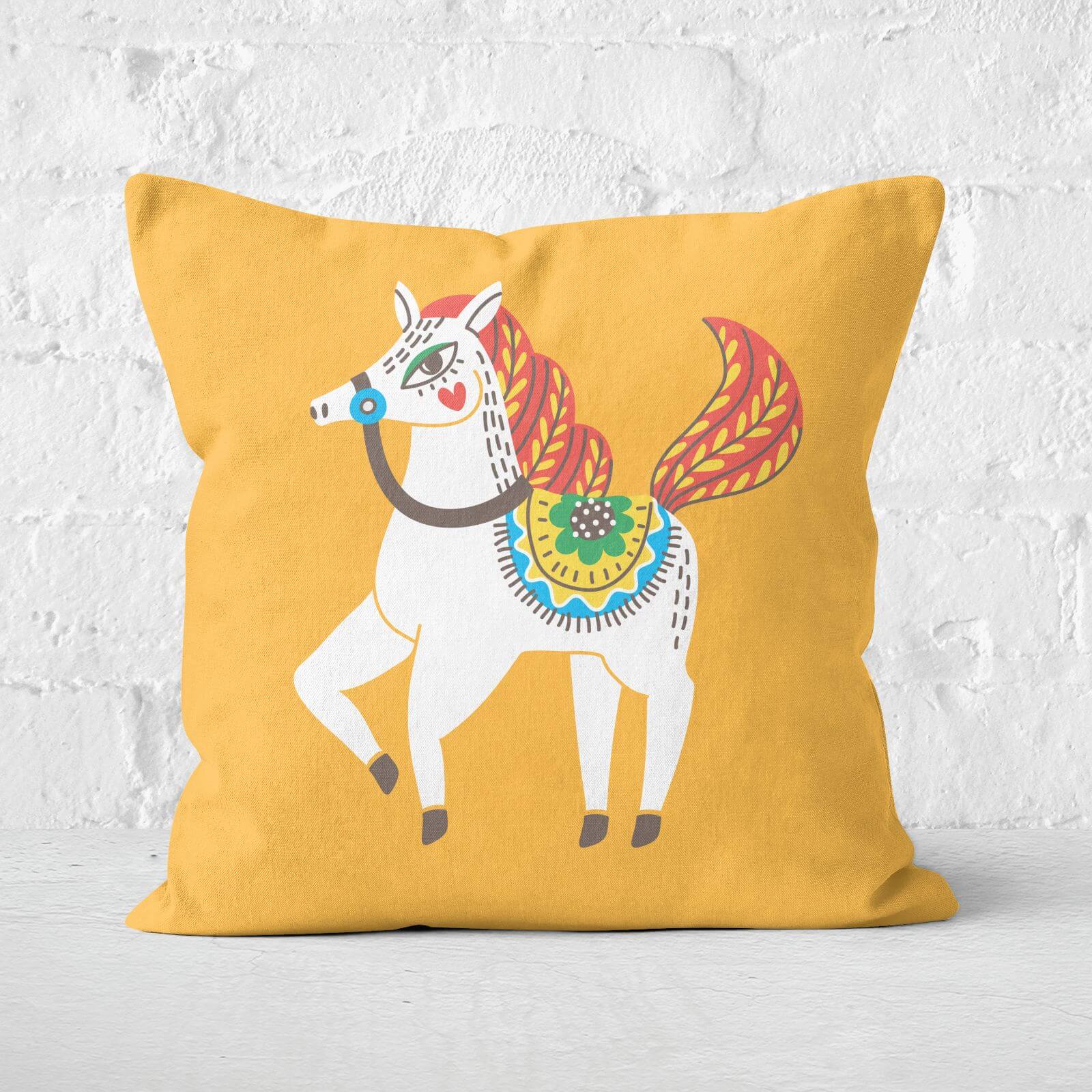 Sophisticated Horse Square Cushion - 40x40cm - Soft Touch
