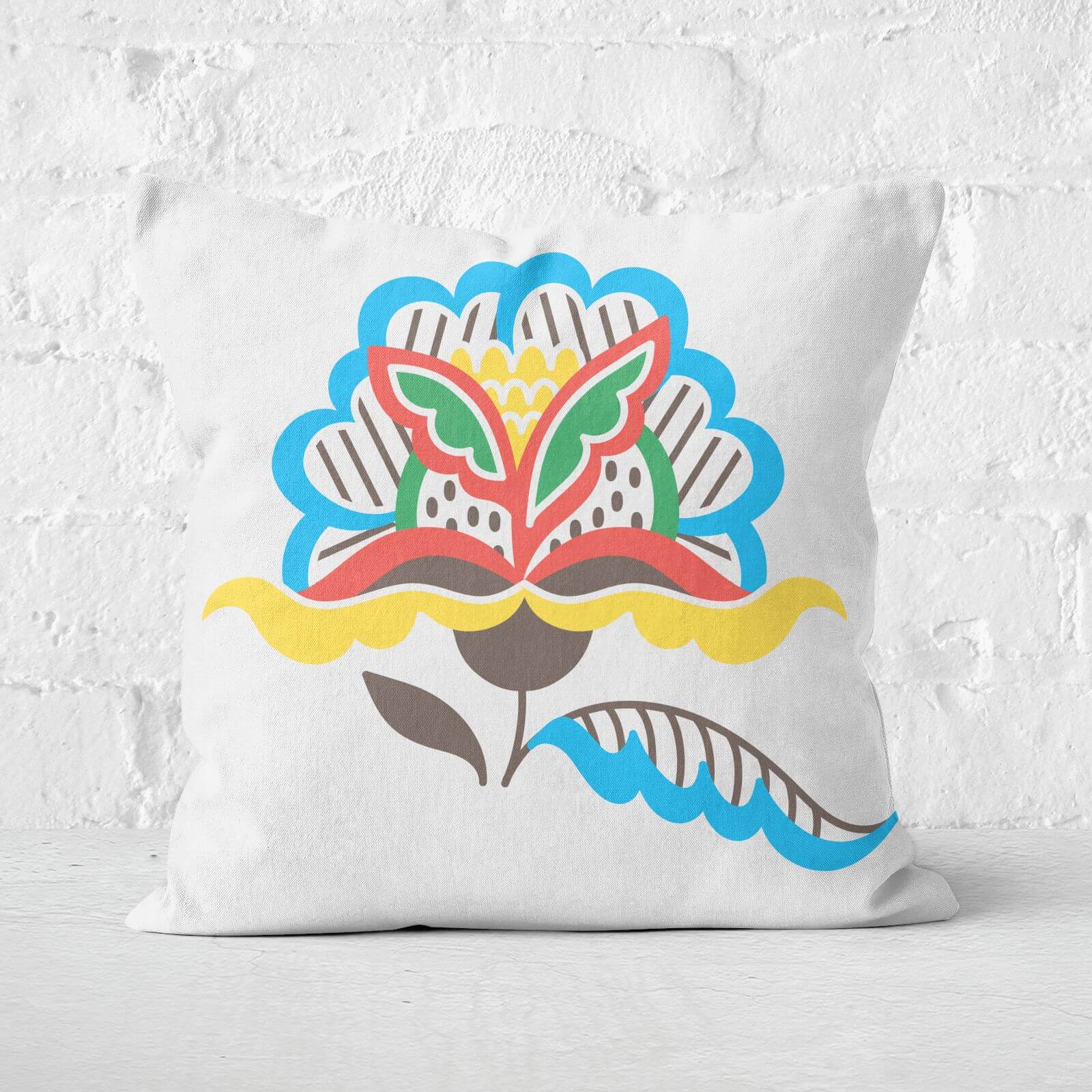 Natural Flower Square Cushion - 40x40cm - Soft Touch