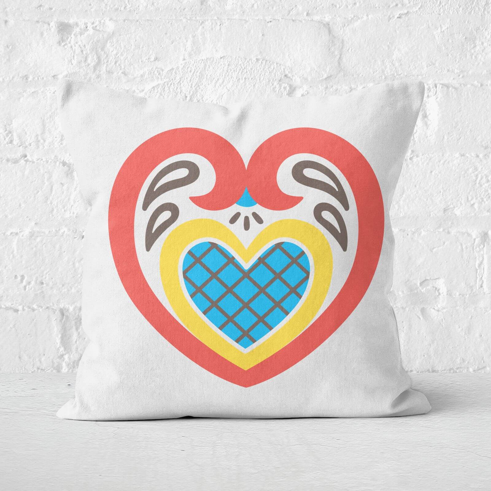 Inelaborate Heart Square Cushion - 40x40cm - Soft Touch