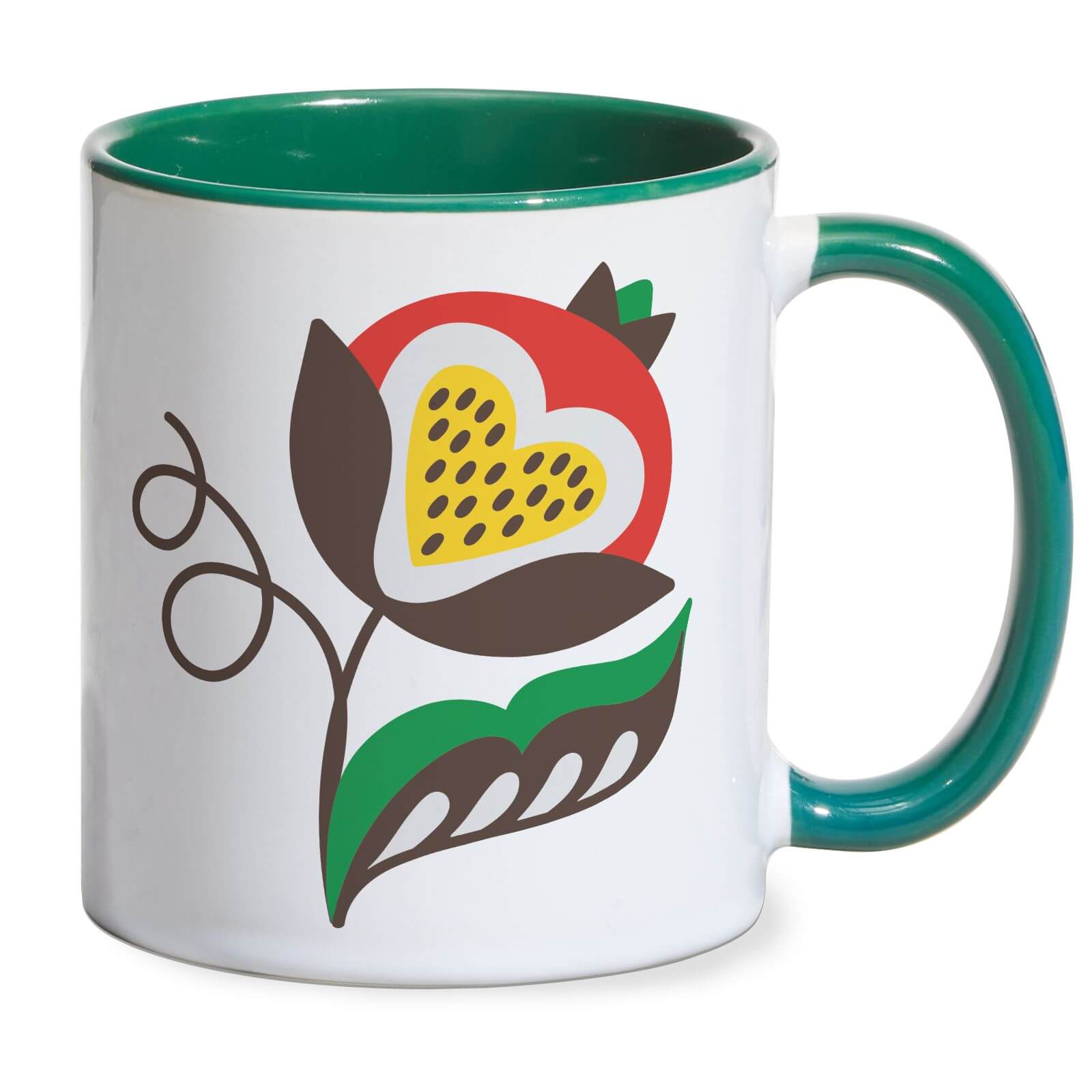 Unpretentious Flower Mug - Green