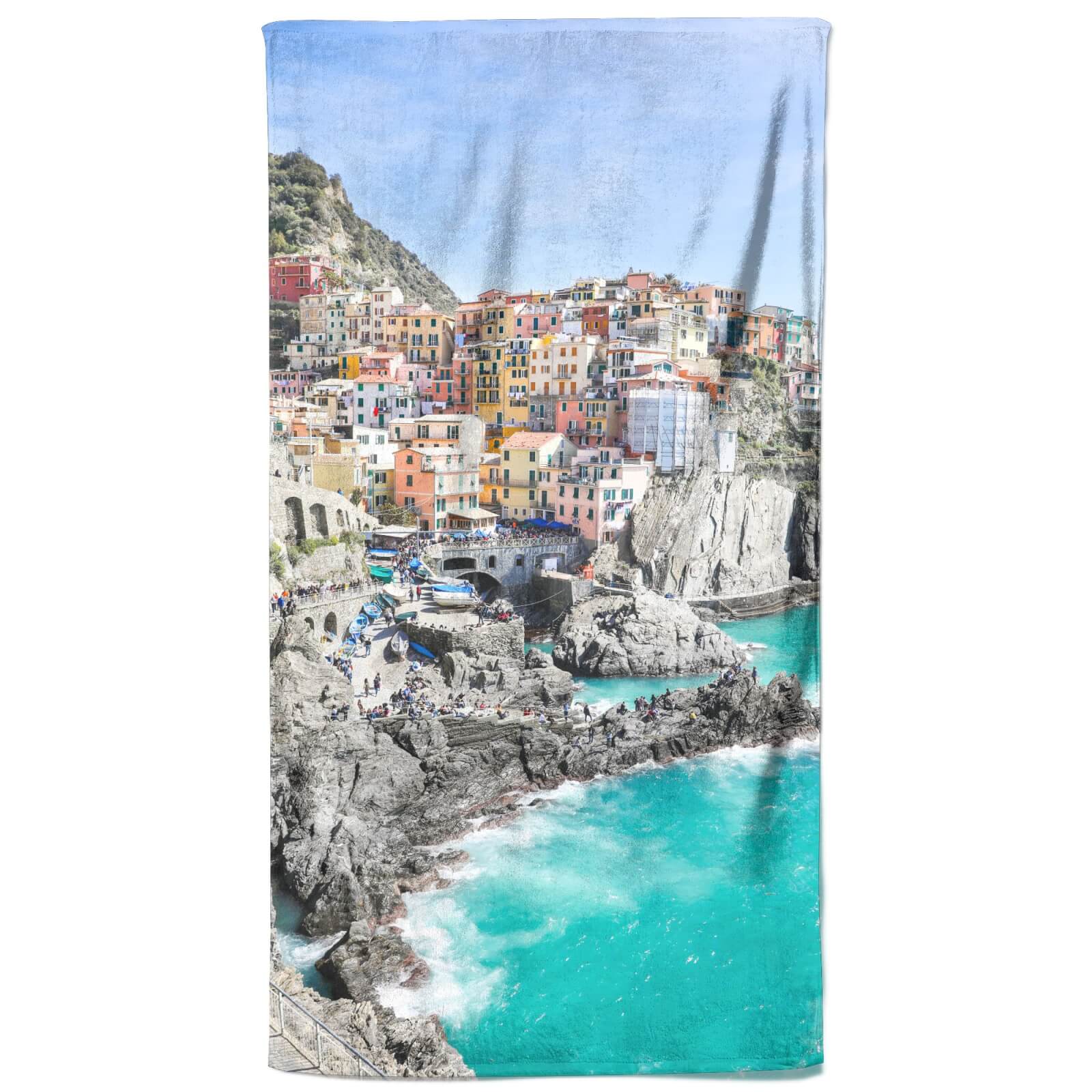 Emerald Sea Town Beach Towel