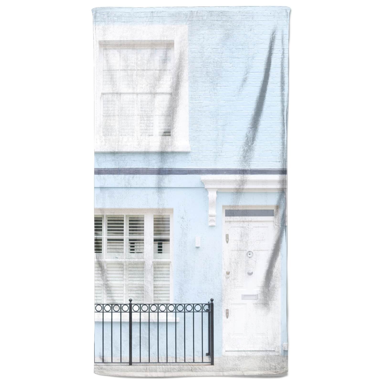 White Door And Blue Walls Beach Towel
