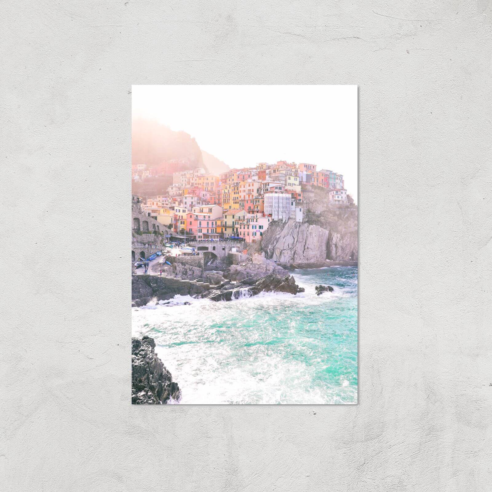 Italian Coastal Town Giclee Art Print - A3 - Print Only