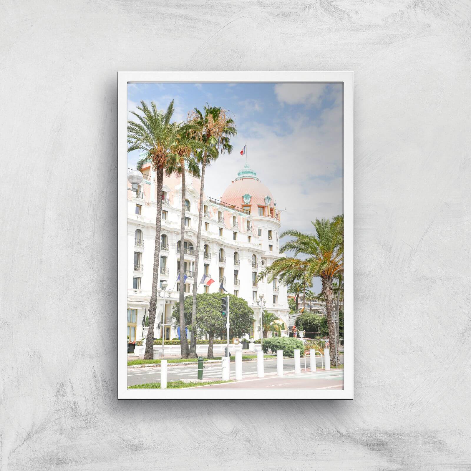 Le Negresco Giclee Art Print - A2 - White Frame
