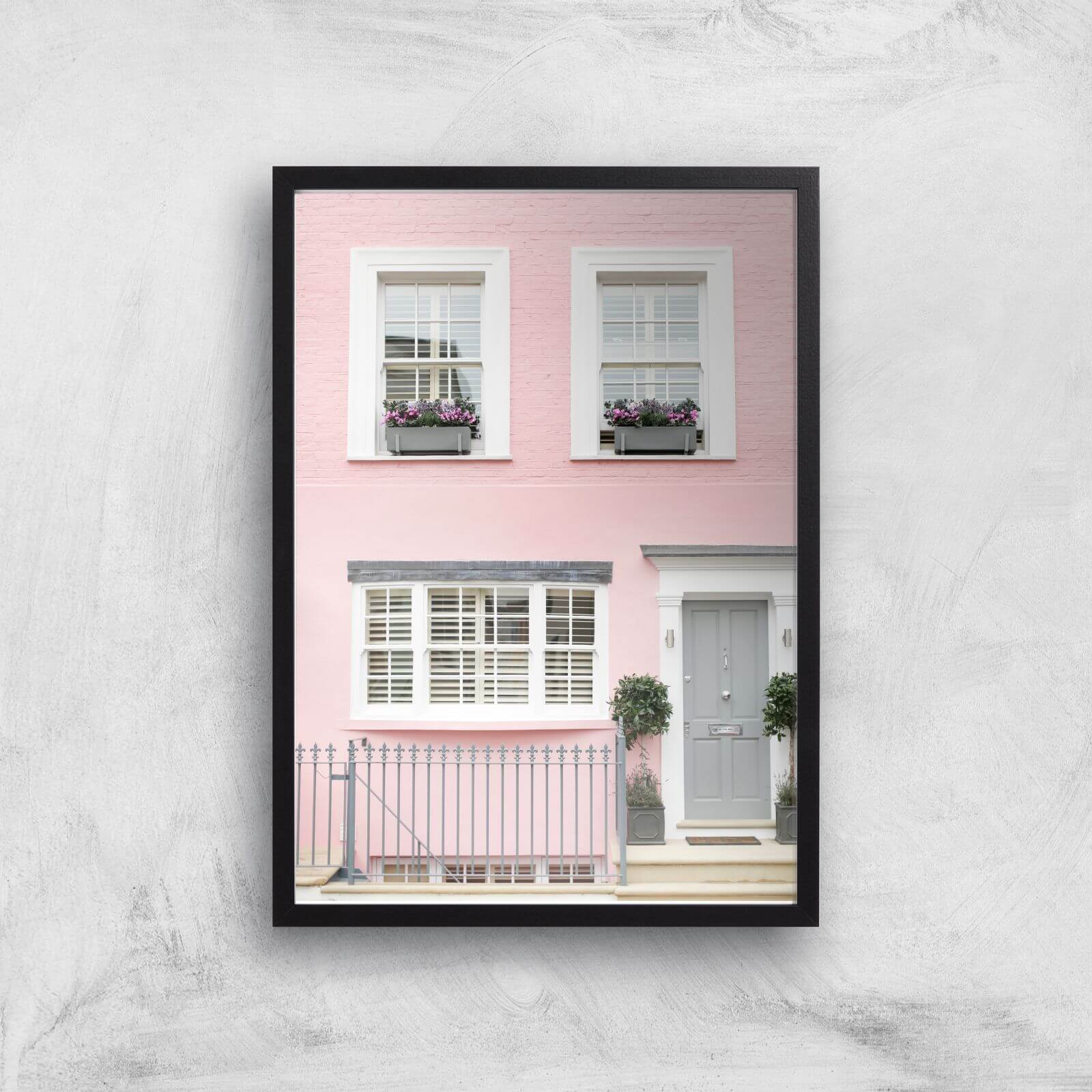 Pink Walls Giclee Art Print - A3 - Black Frame