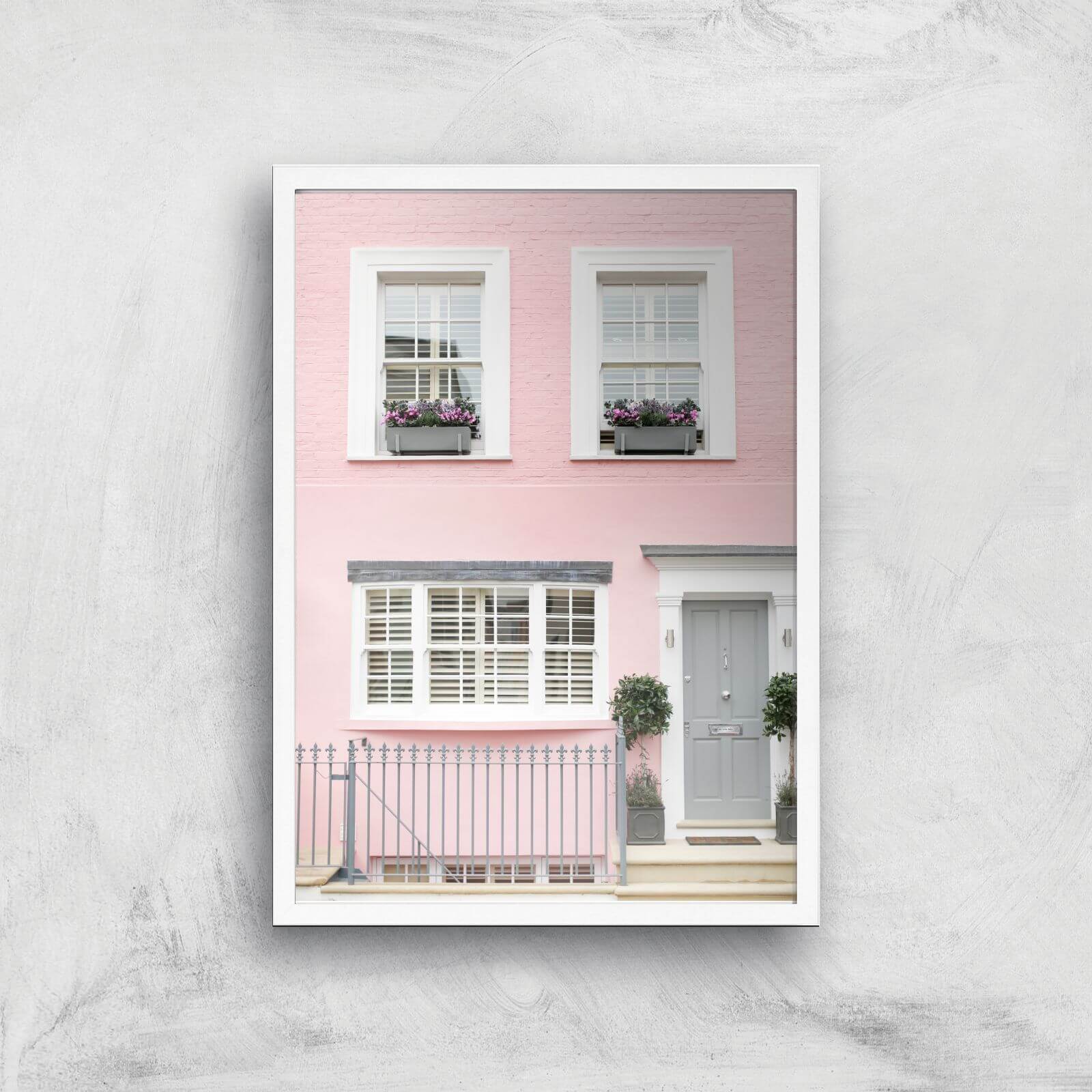 Pink Walls Giclee Art Print - A2 - White Frame
