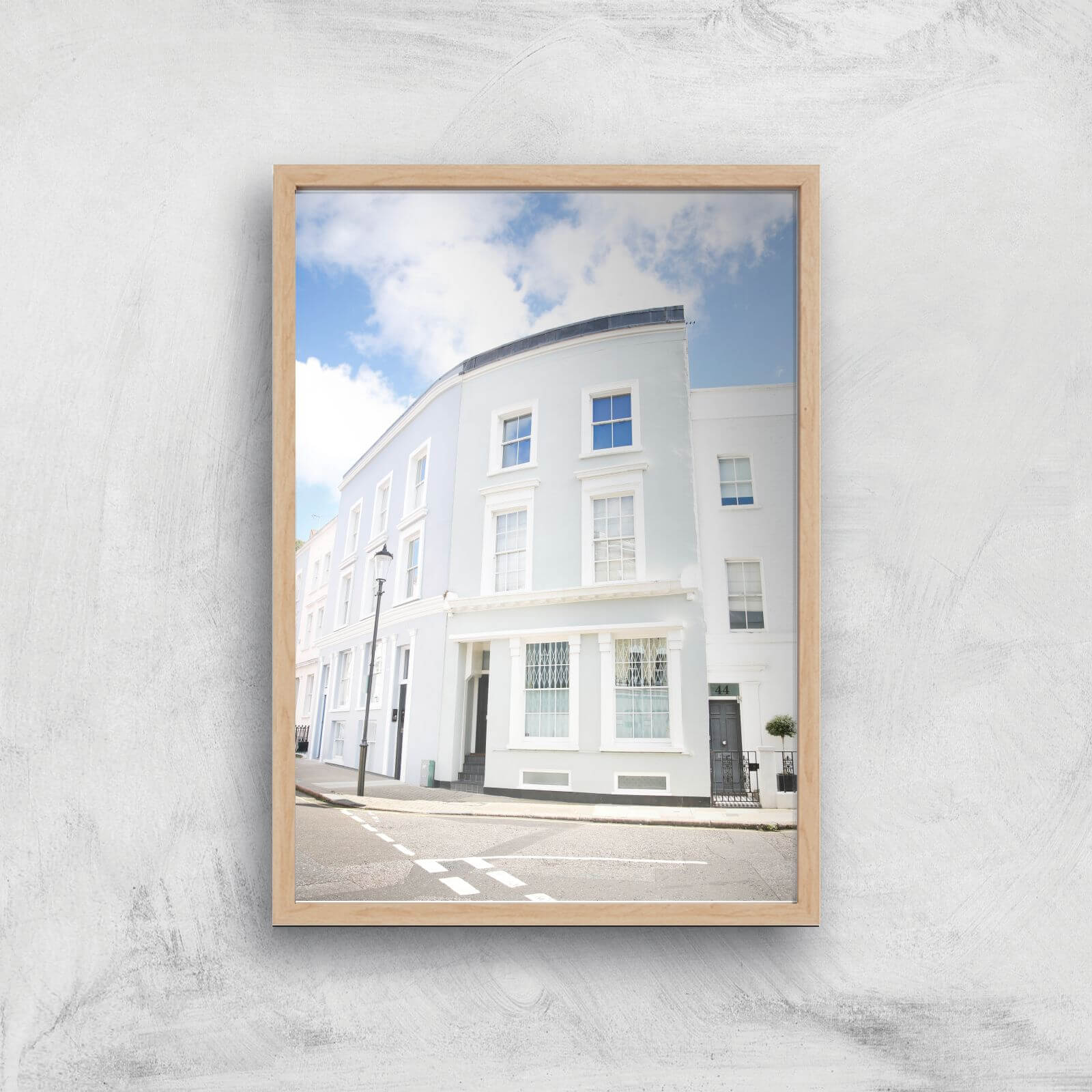 London Corner Giclee Art Print - A4 - Wooden Frame