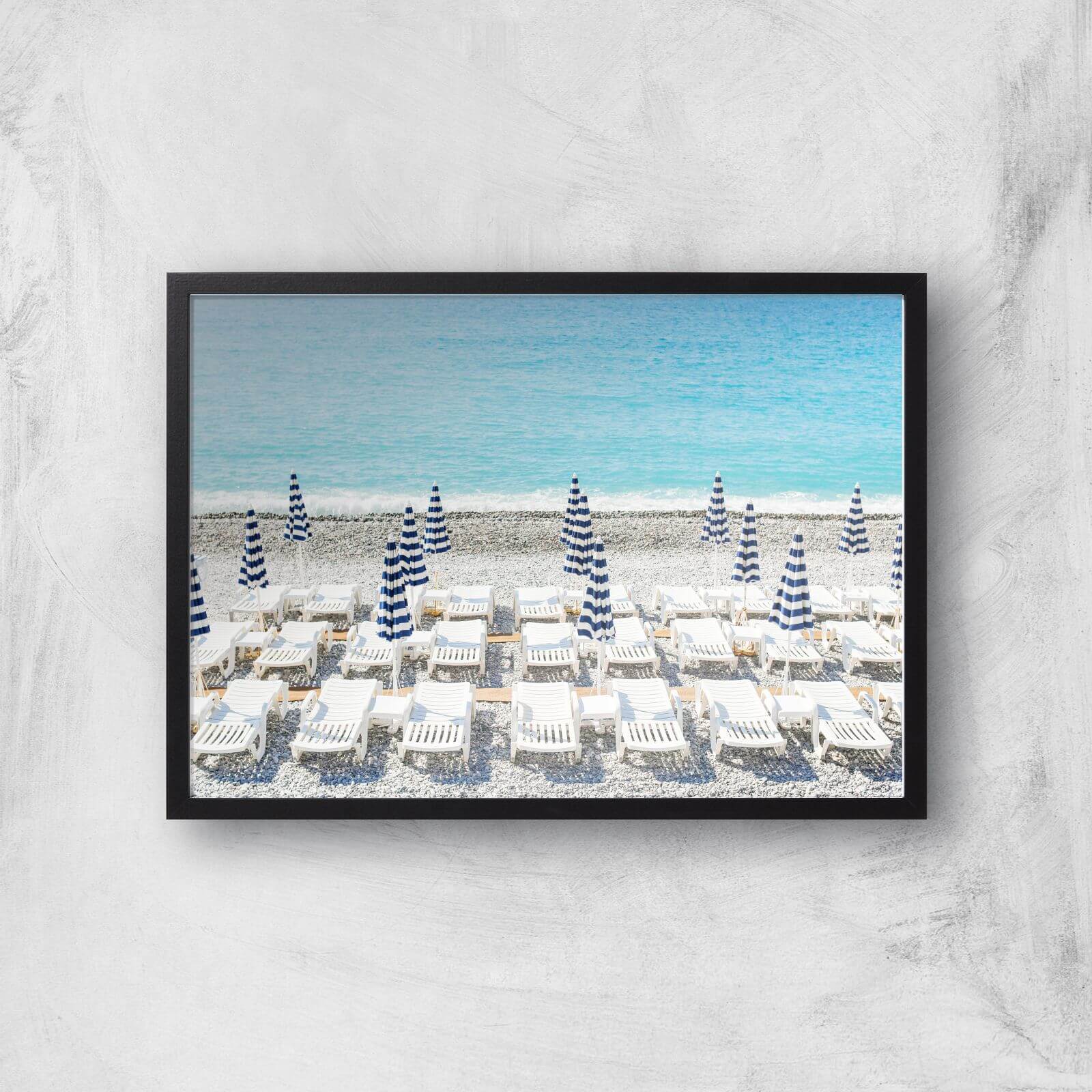 Cote Dazur Giclee Art Print - A3 - Black Frame