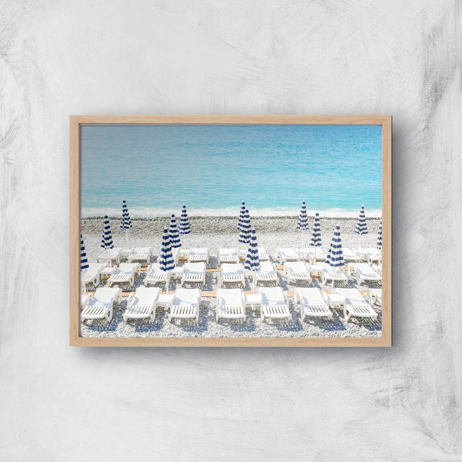 Cote Dazur Giclee Art Print - A2 - Wooden Frame