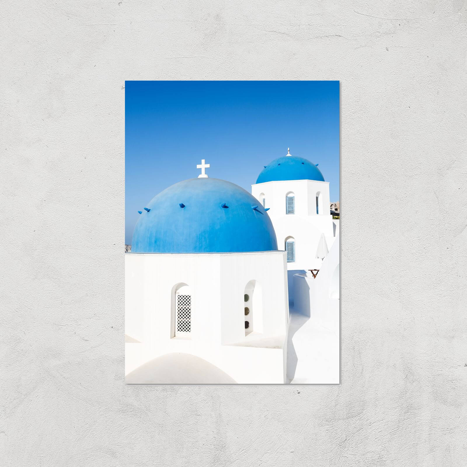Santorini Church Giclee Art Print - A2 - Print Only