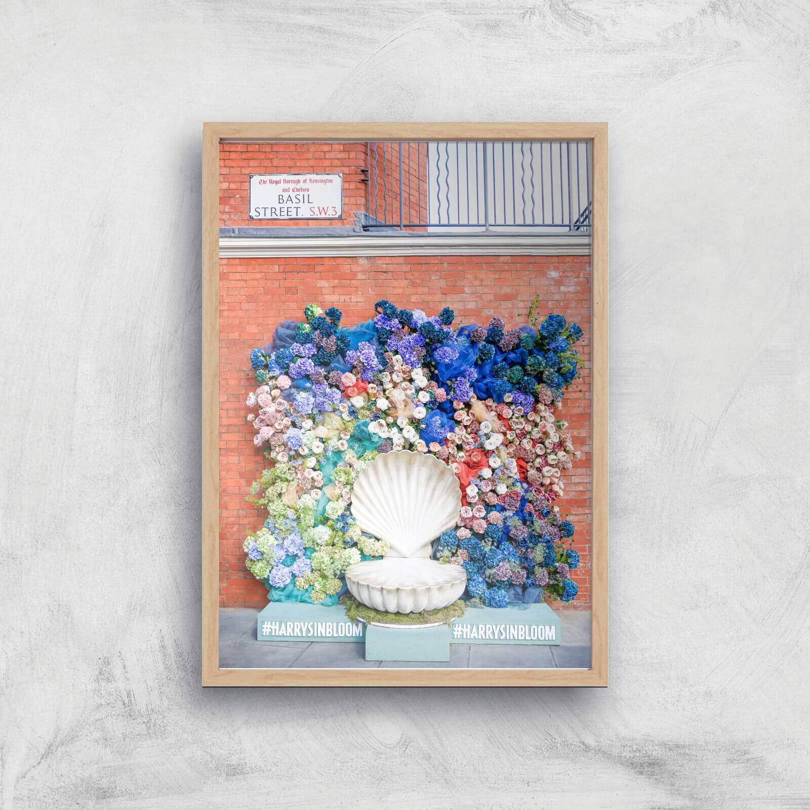 Shells Colourful Explosion Giclee Art Print - A2 - Wooden Frame