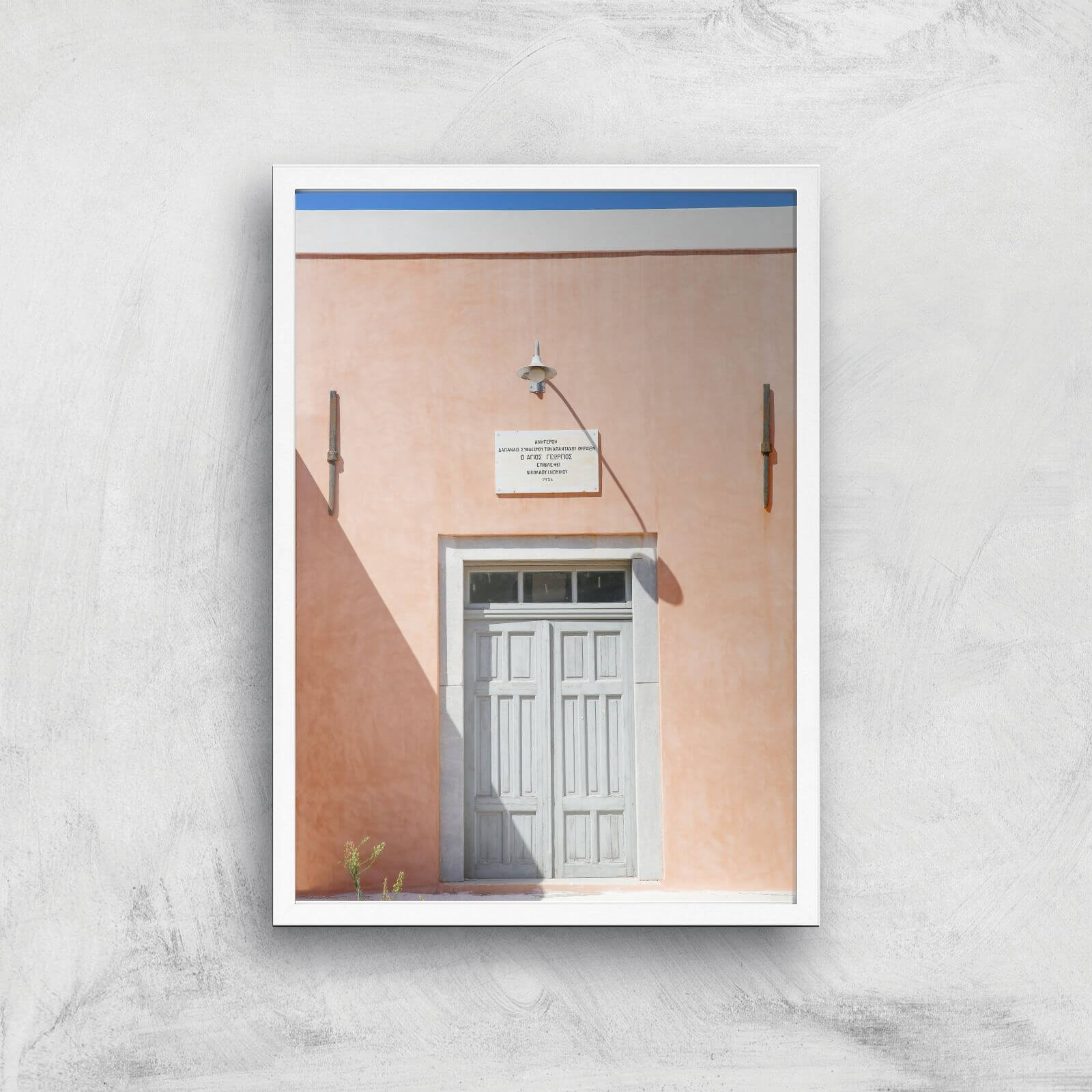 Santorini Secrets Giclee Art Print - A3 - White Frame