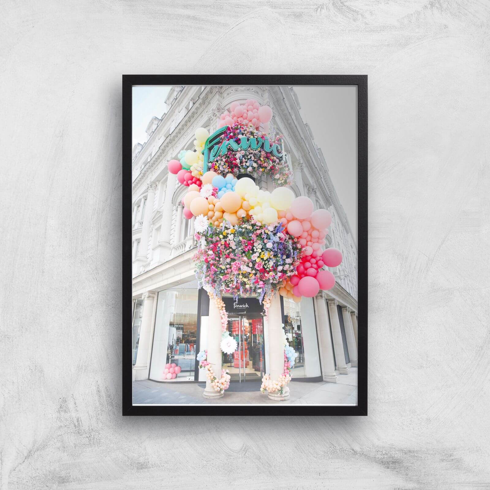 London Colours Giclee Art Print - A3 - Black Frame