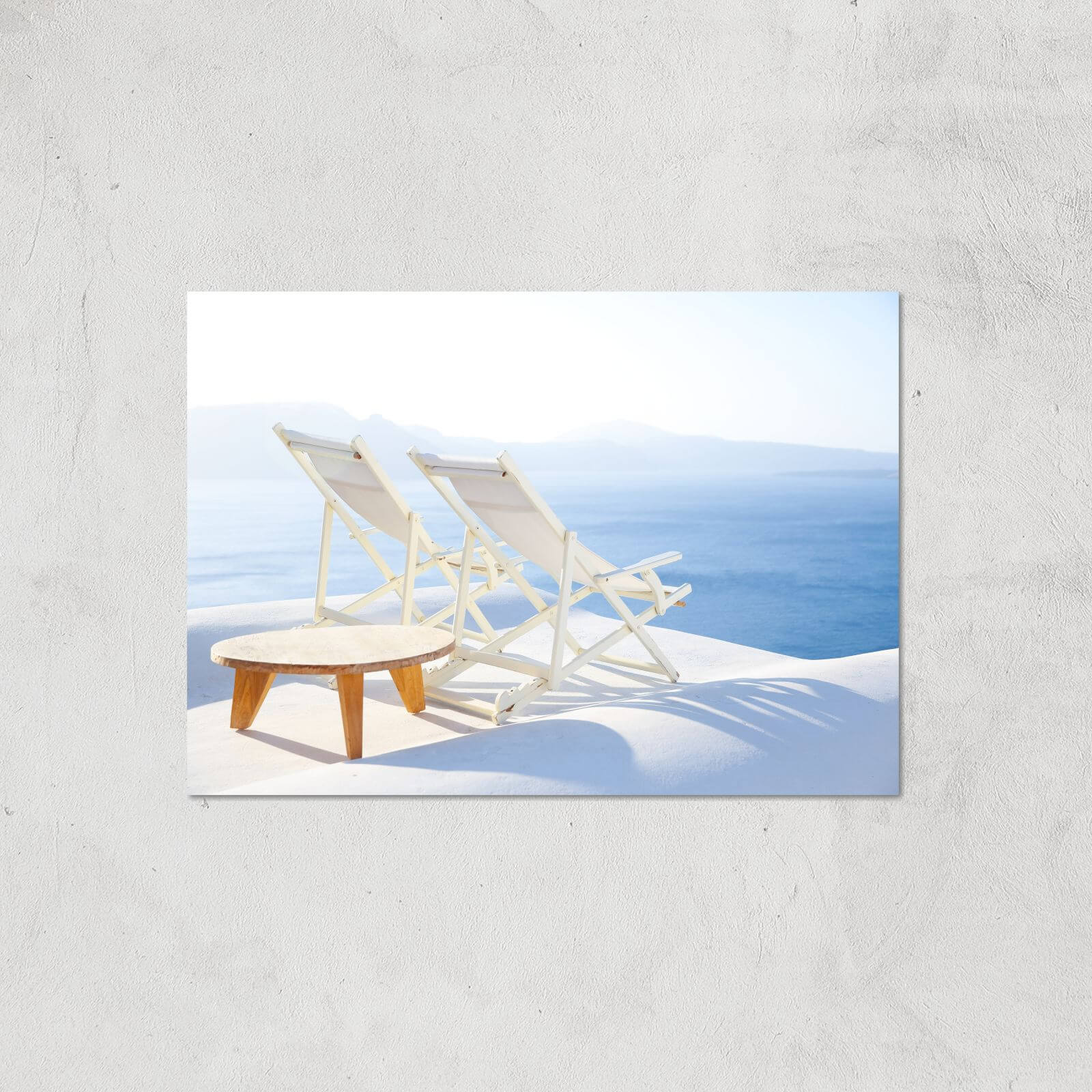 Santorini Rest Giclee Art Print - A4 - Print Only