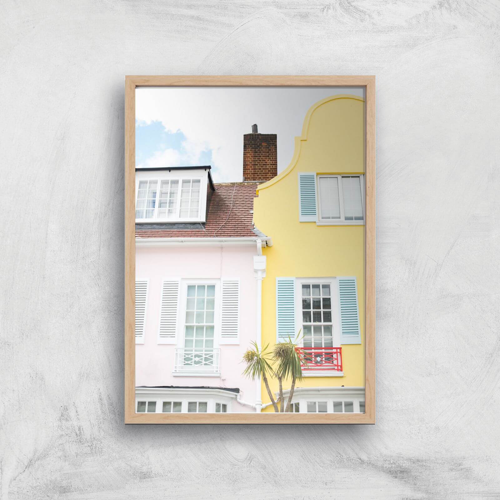 London Tropics Giclee Art Print - A4 - Wooden Frame
