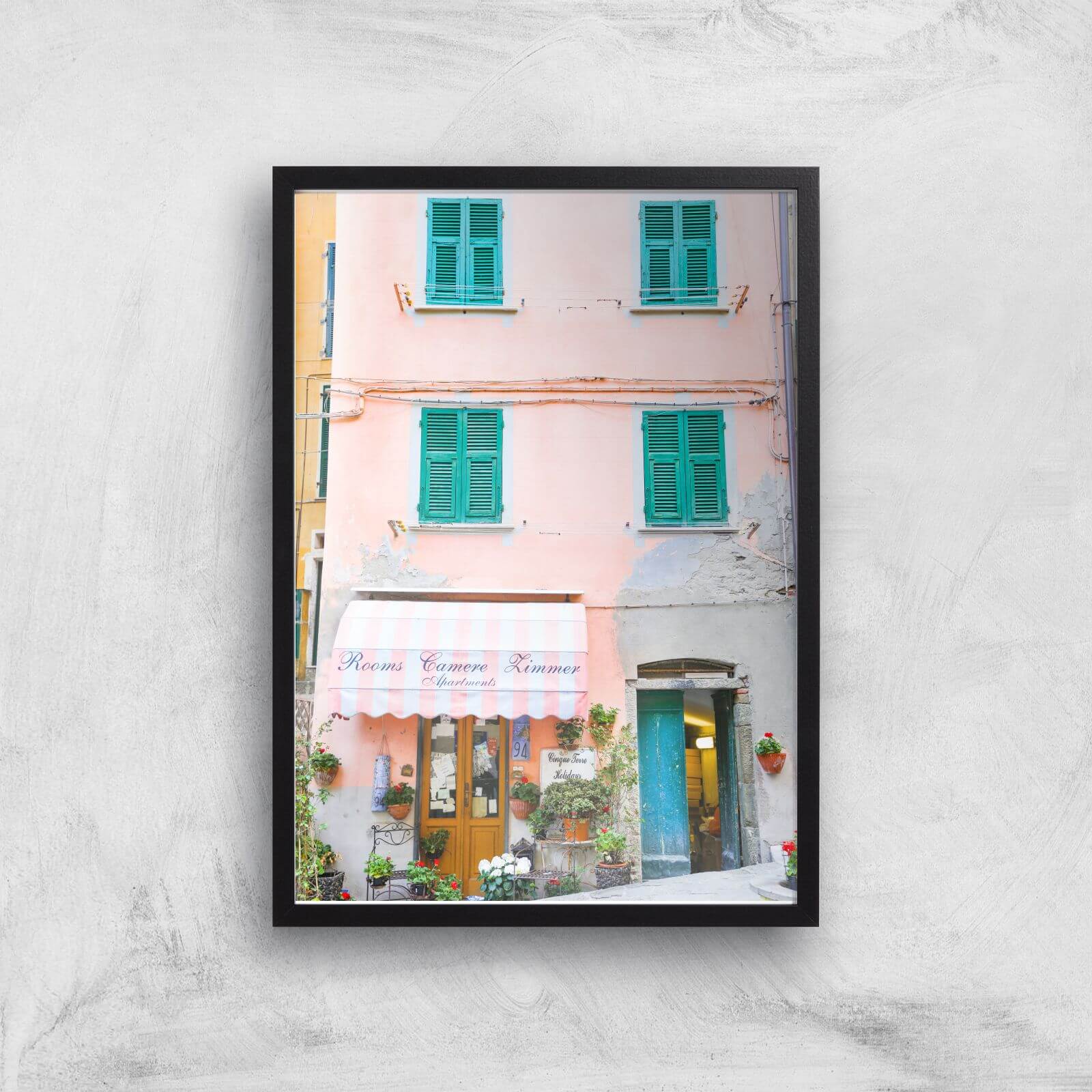 Italian Apartment Giclee Art Print - A2 - Black Frame