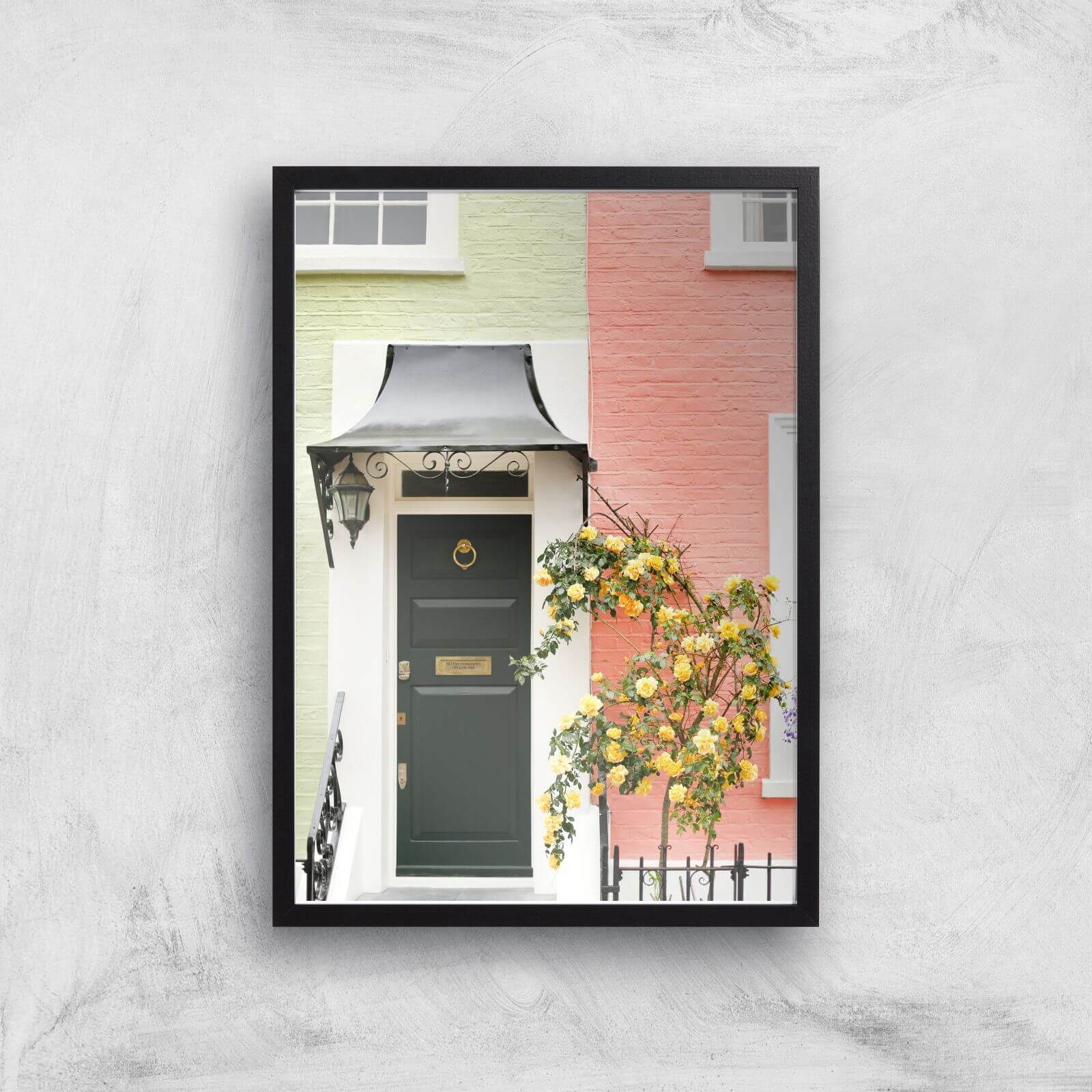 Pastel Walls And Dark Doors Giclee Art Print - A4 - Print Only