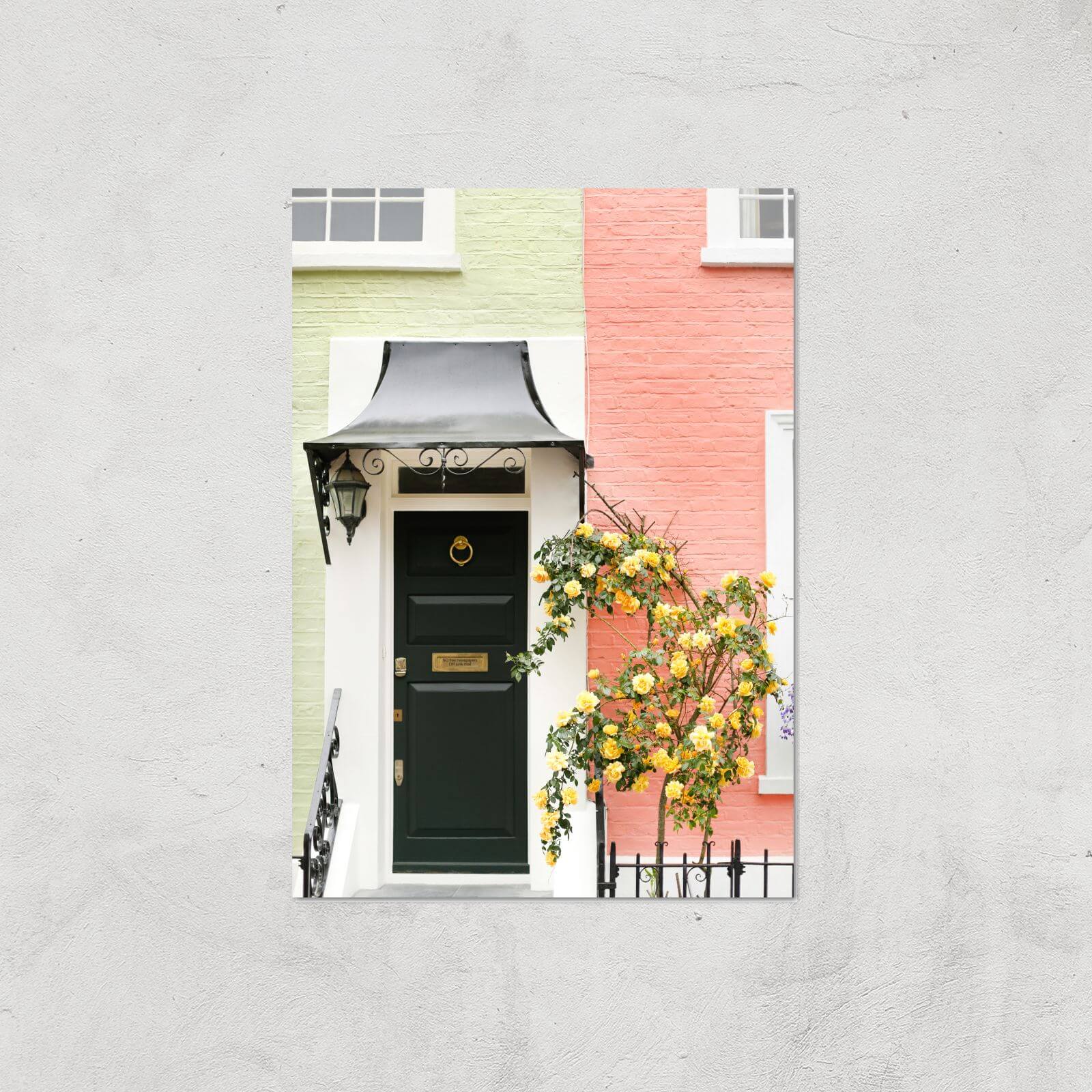 Pastel Walls And Dark Doors Giclee Art Print - A2 - Print Only