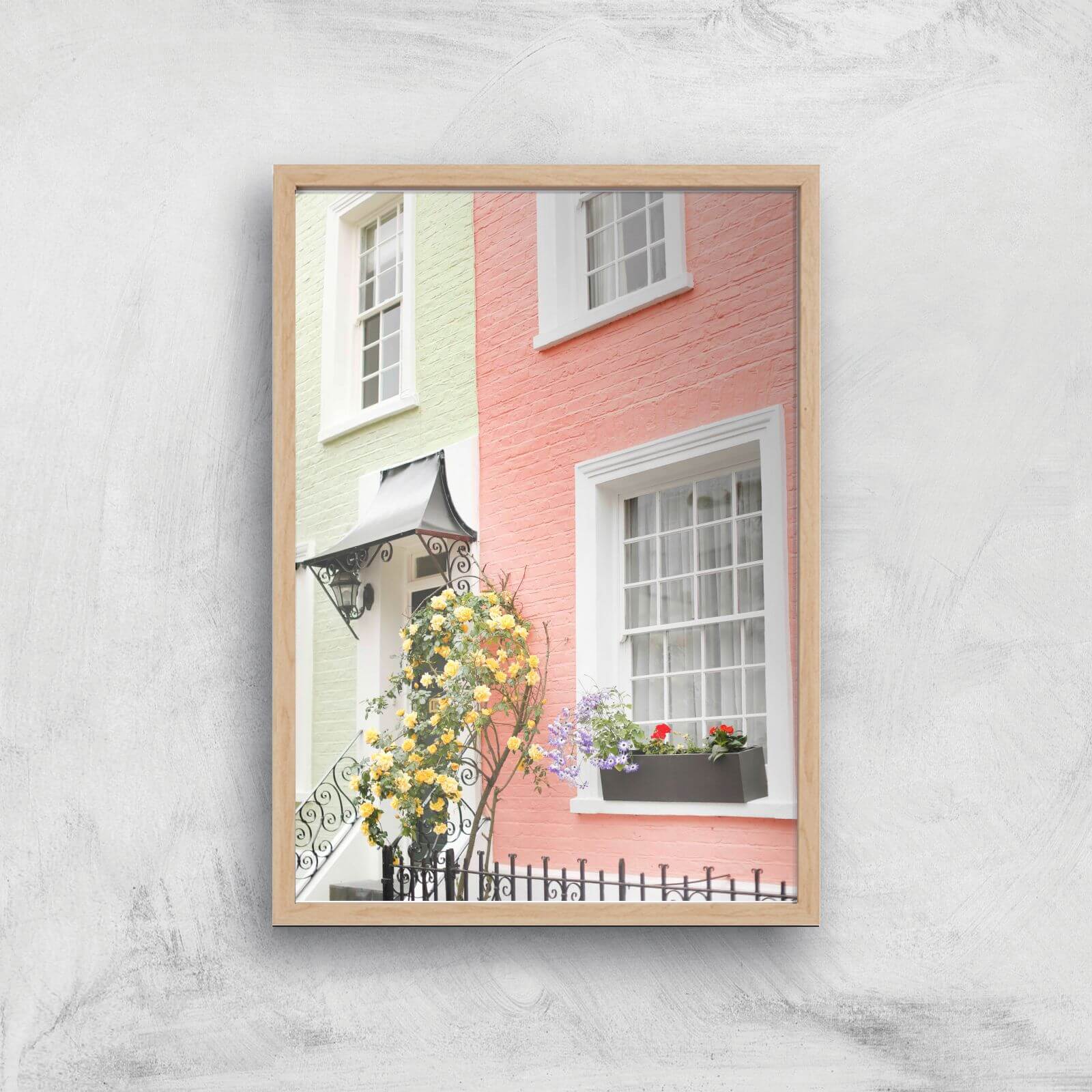 Plastel London Giclee Art Print - A4 - Wooden Frame