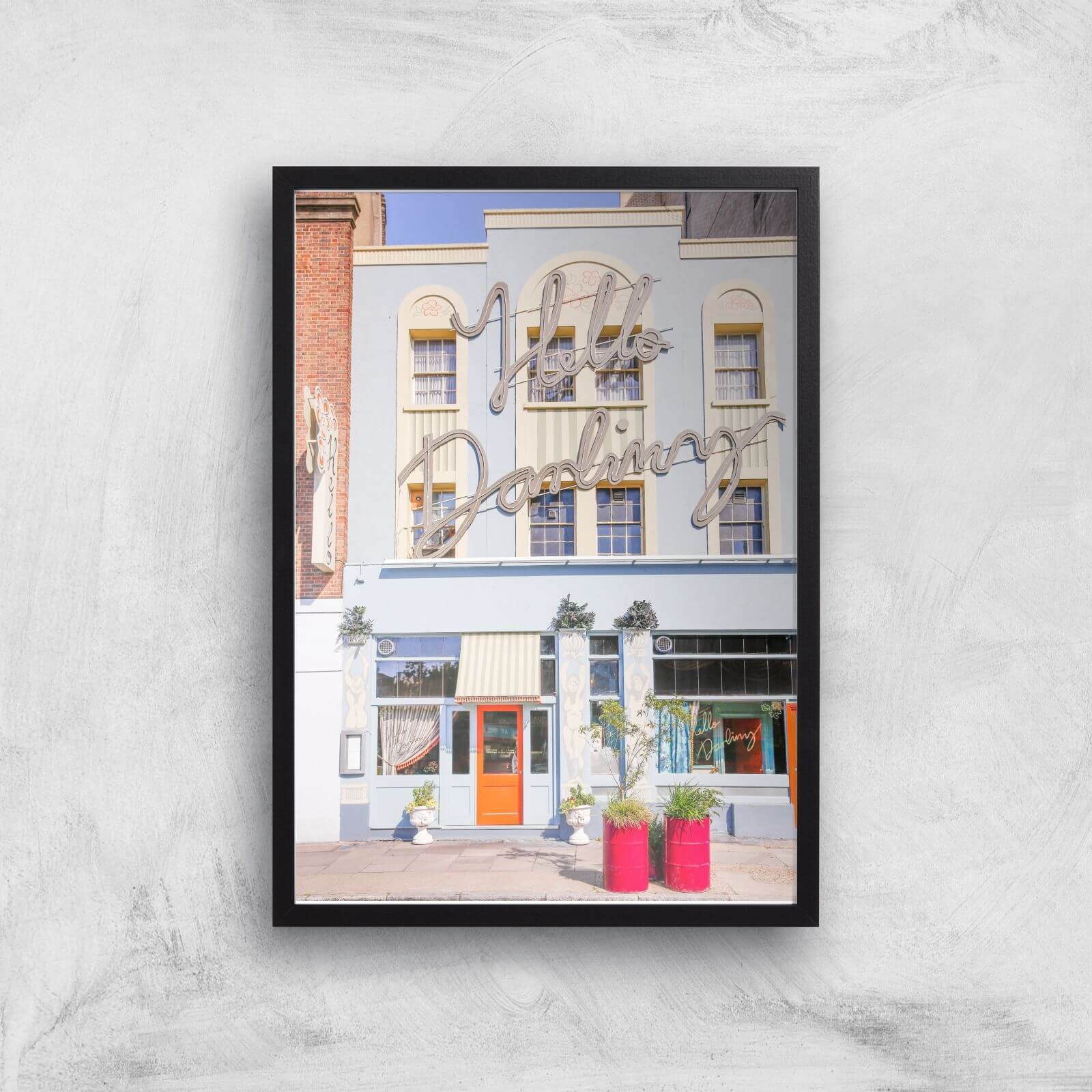 Hello Darling Giclee Art Print - A3 - Black Frame