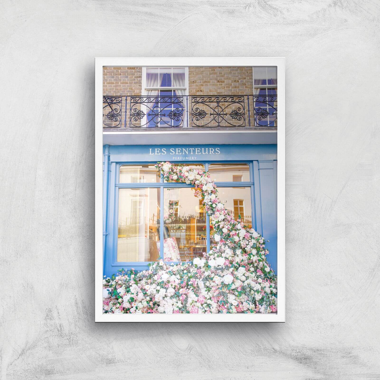 Floral Perfume Giclee Art Print - A2 - White Frame