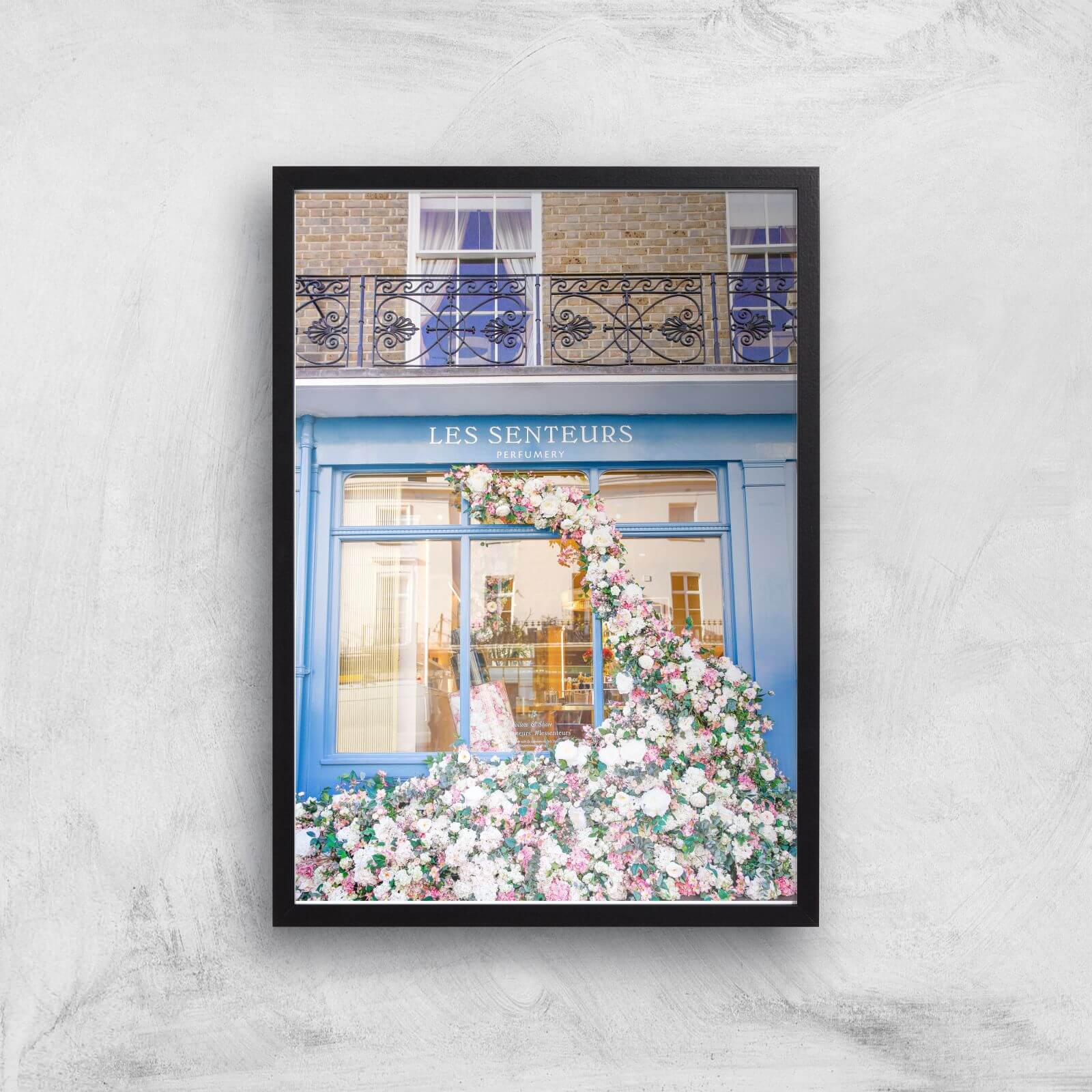 Floral Perfume Giclee Art Print - A2 - Black Frame