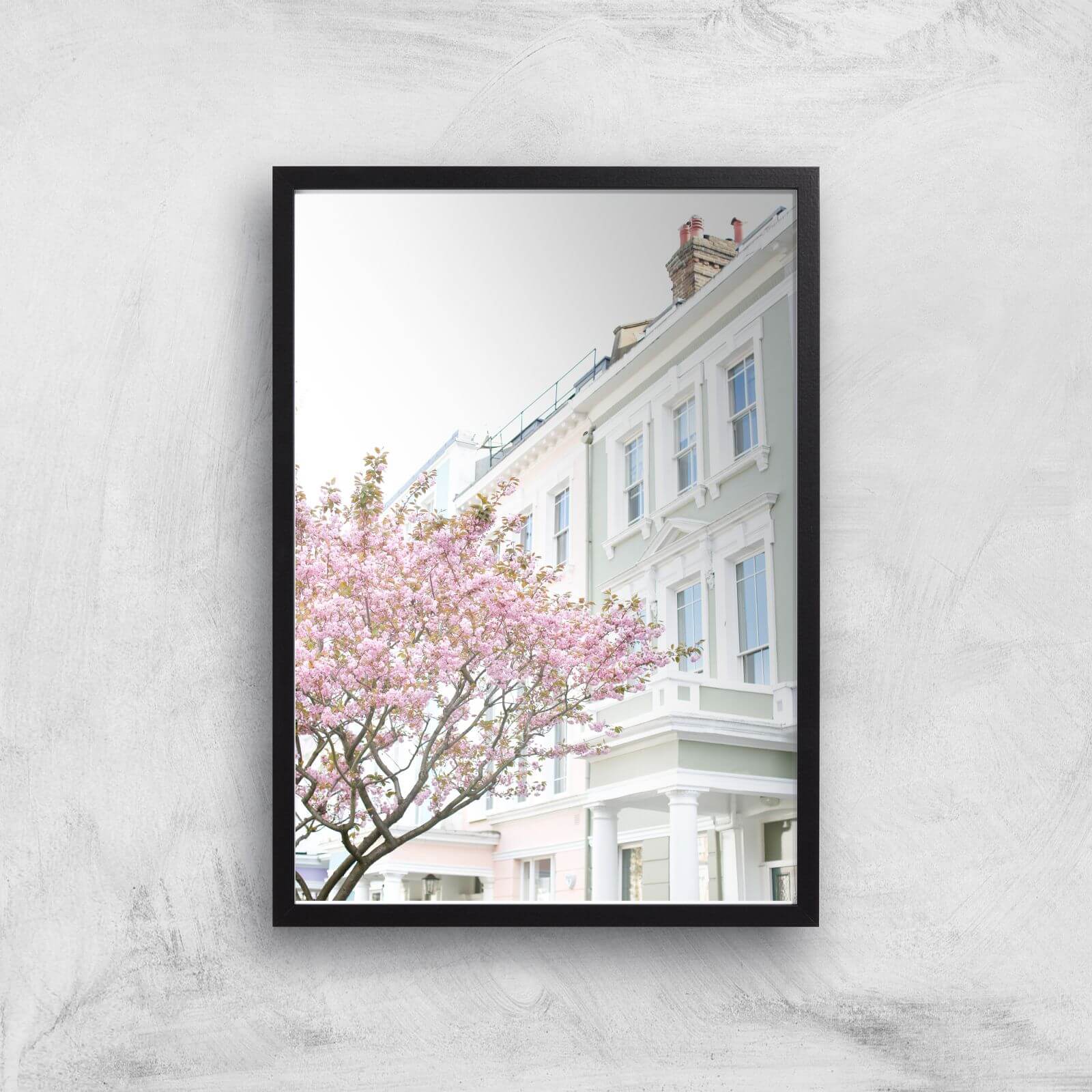 Notting Hill In Bloom Giclee Art Print - A3 - Black Frame