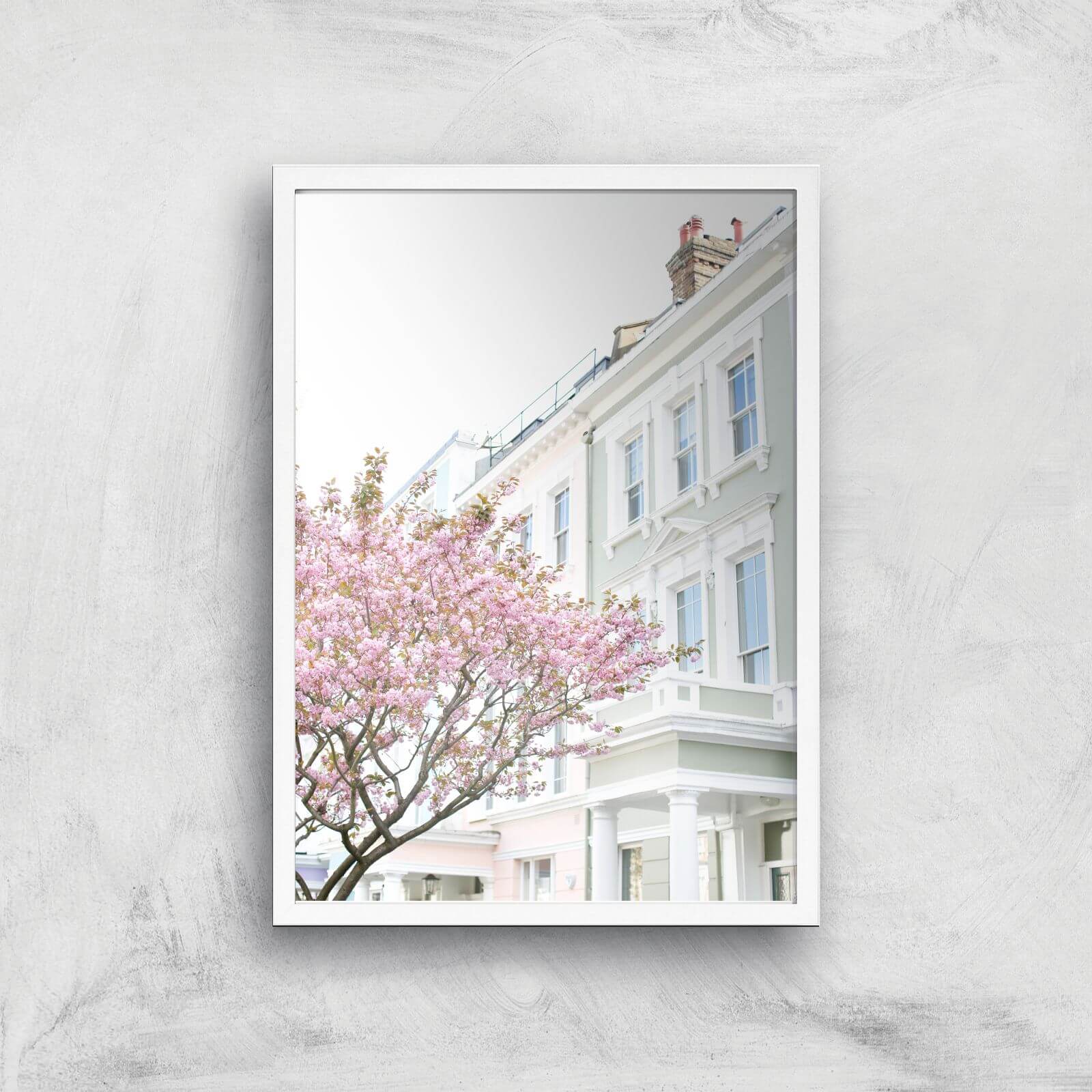 Notting Hill In Bloom Giclee Art Print - A2 - White Frame